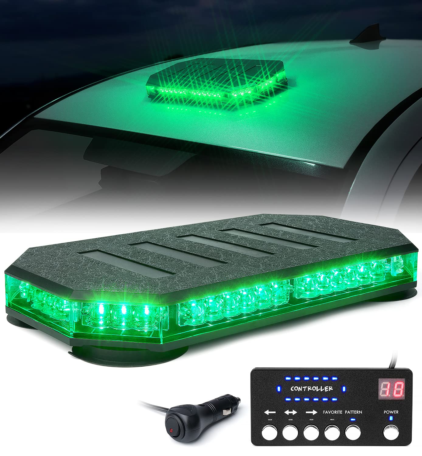 Lumenix 42 Led Roof Top Strobe Beacon Light Bar Hazard Warning Emergency Flashing Plow Lights With Controller For Law Enforcemen