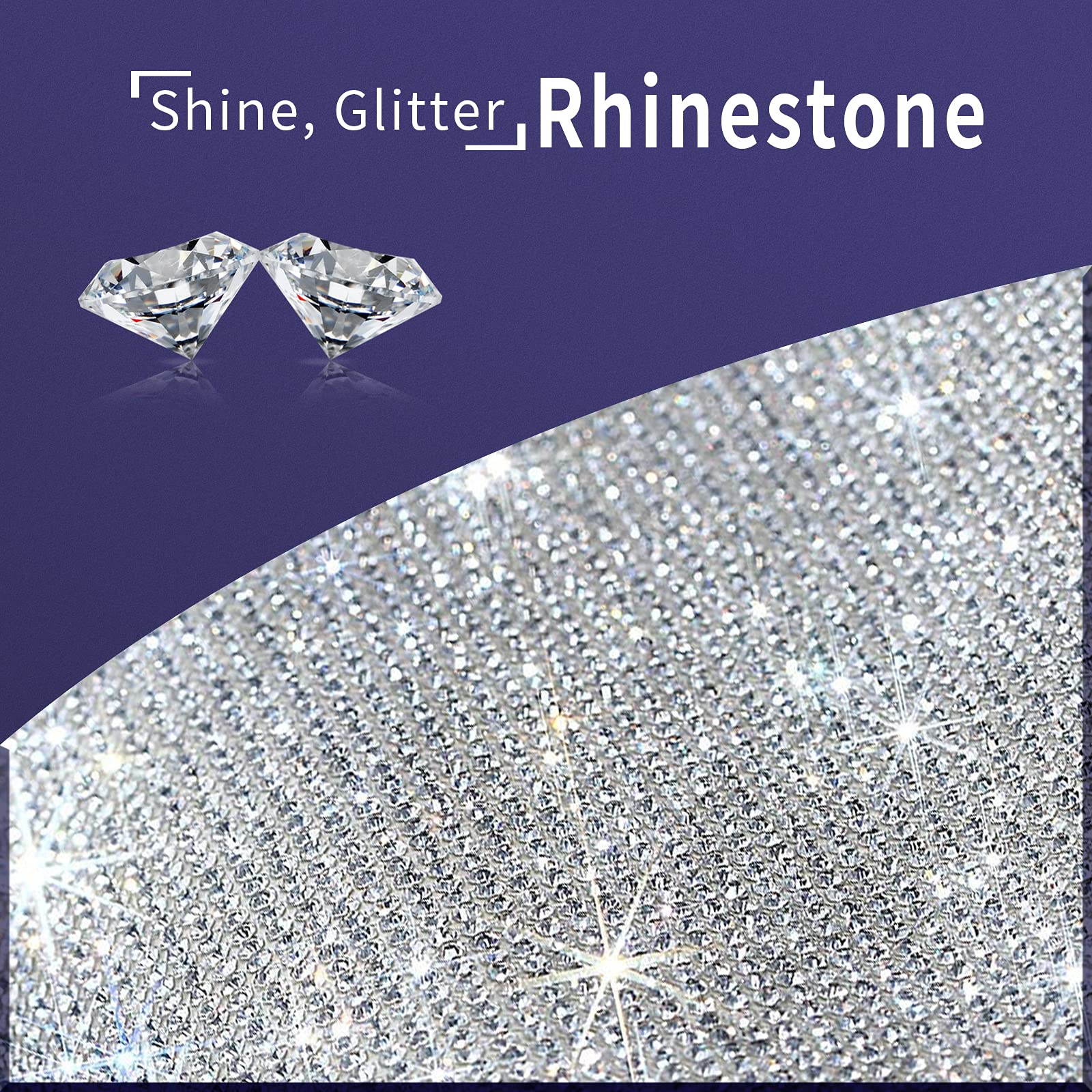 Rhinestone Car Door Handle Stickers - 8Pcs Bling Car Accessories Crystal Glitter Protector Decals Scratch Safety Reflective Auto Sticker For Woman & Man