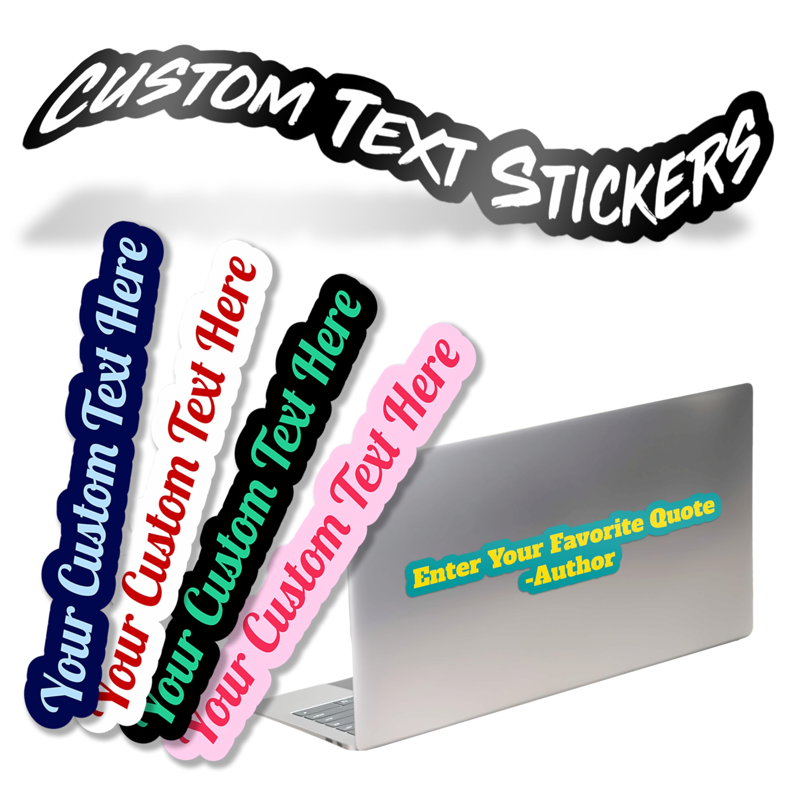 Vulgrco Custom Vinyl Lettering For Cars, Personalized Decal Letters & Custom Text Stickers For Windows, Vehicles, Cups & More, D