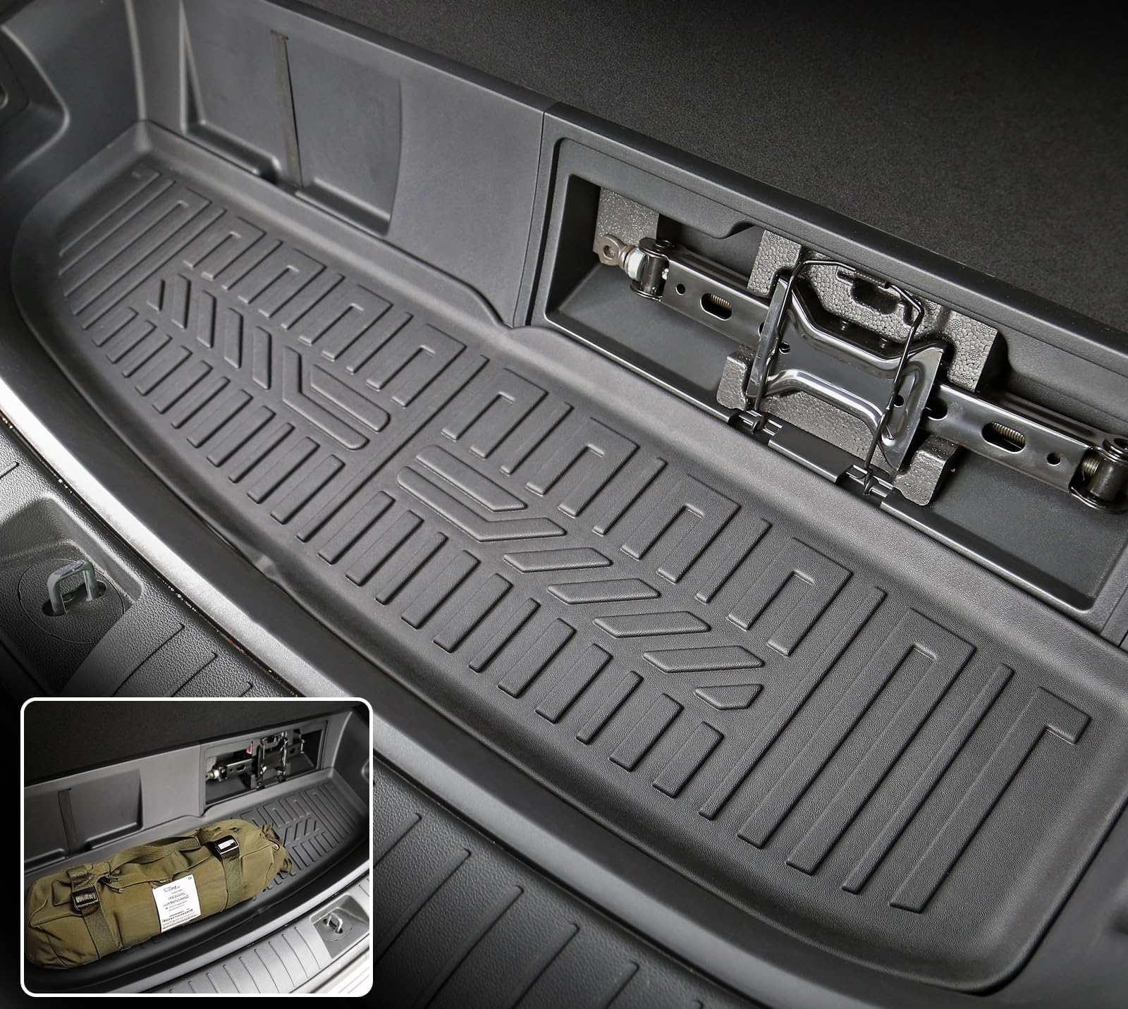 Joularise Cargo Mat With Backrest Mats For 2020-2025 Hyundai Palisade Accessories, All-Weather Cargo Liner Trunk Mat For Palisad