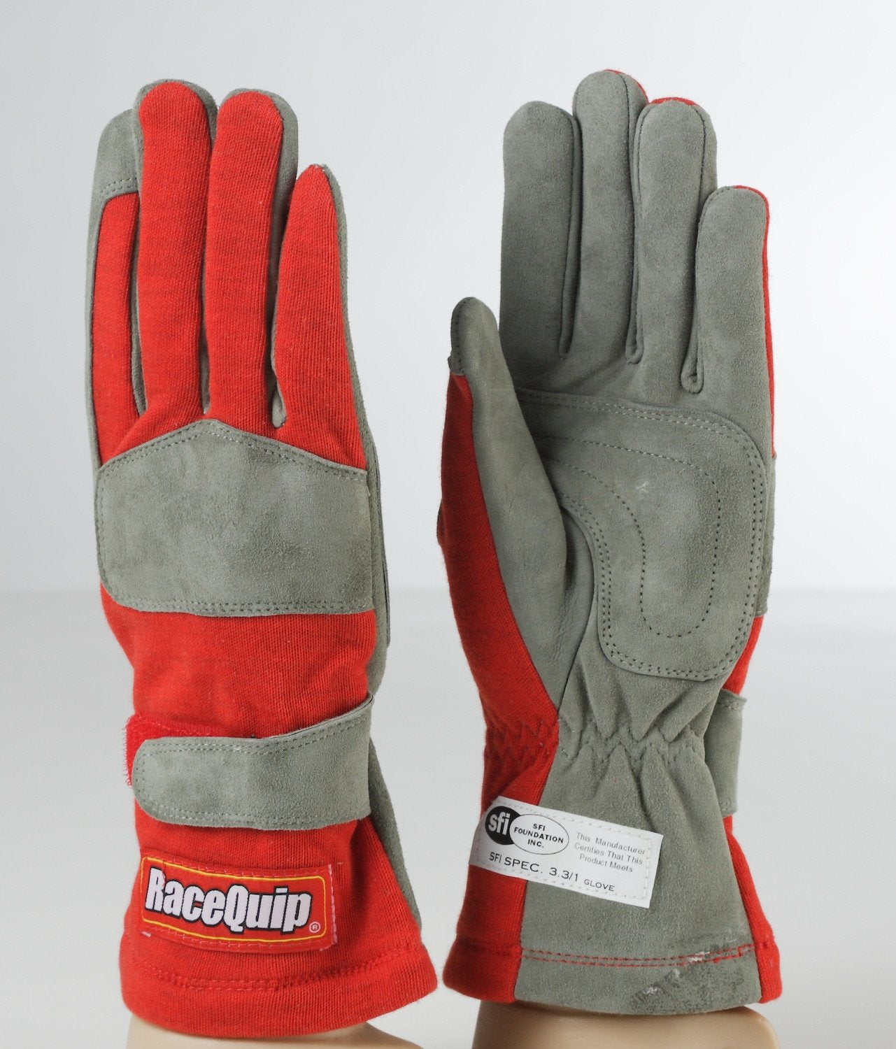 Racequip Race Gloves 351 Series 1 Layer Nomex Sfi 3.3/1 Certified Red Medium 351013