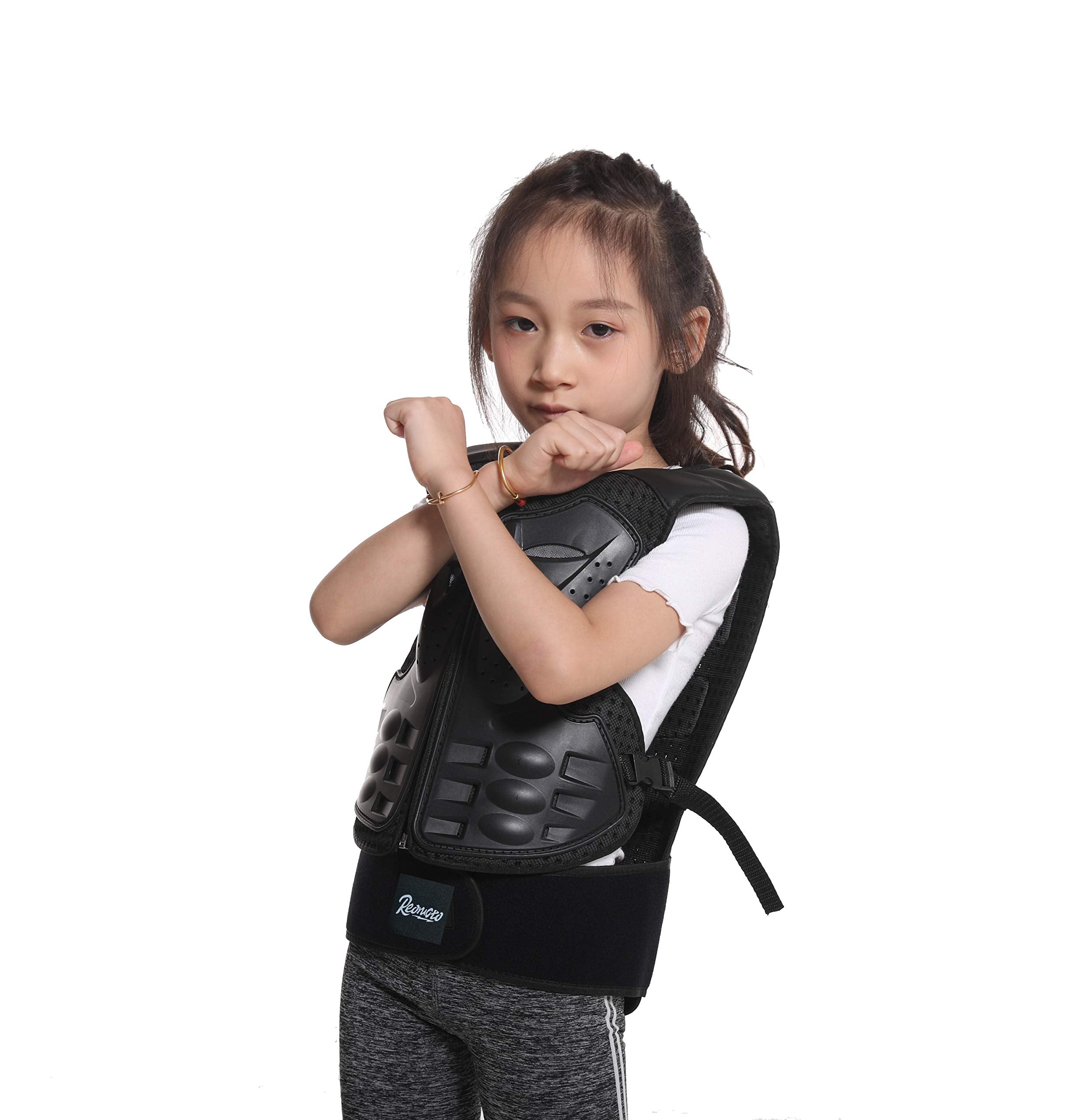 Kids Dirt Bike Full Body Protector Youth, Motorcycle Riding Bike Vest Jacket Knee Elbow Protectors Chest Back Spine Guard For Sn