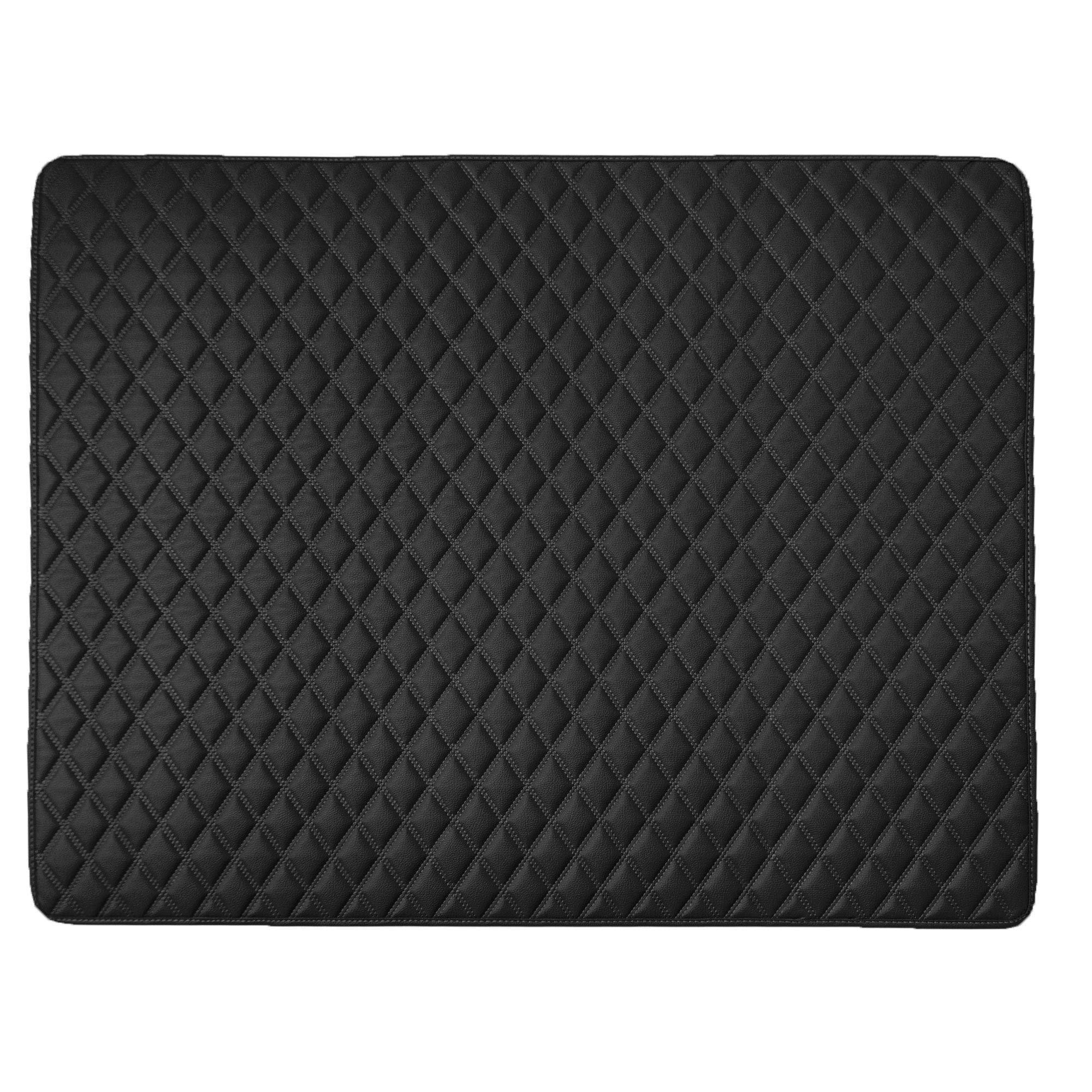 Fh Group Deluxe Faux Leather Diamond Pattern Cargo Liner 32'' Inches - Universal Fir For Cars, Trucks, & Suvs (Black) F16501