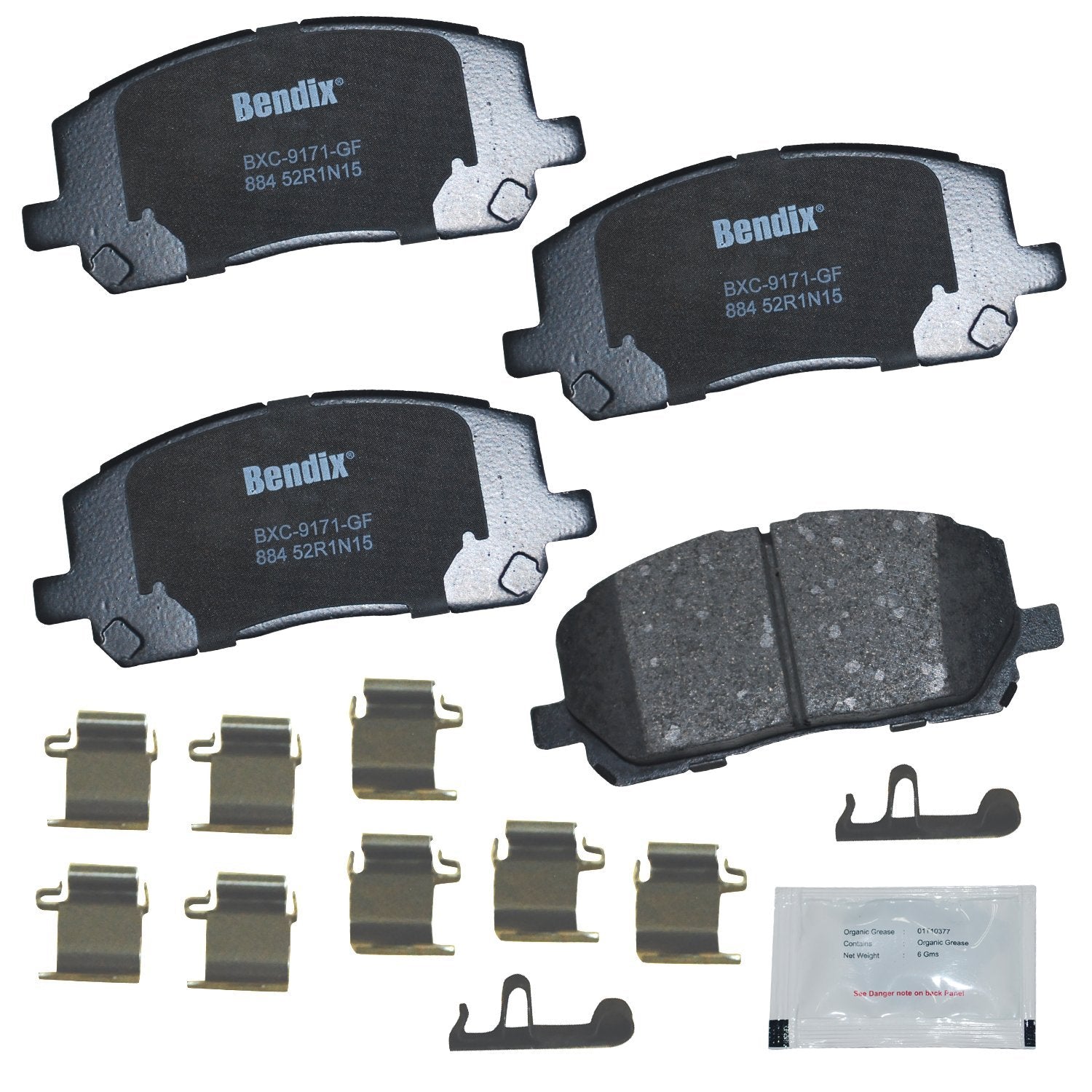 Bendix Priority1 Cfc884 Ceramic Front Brake Pads For Toyota Highlander 2007-2001