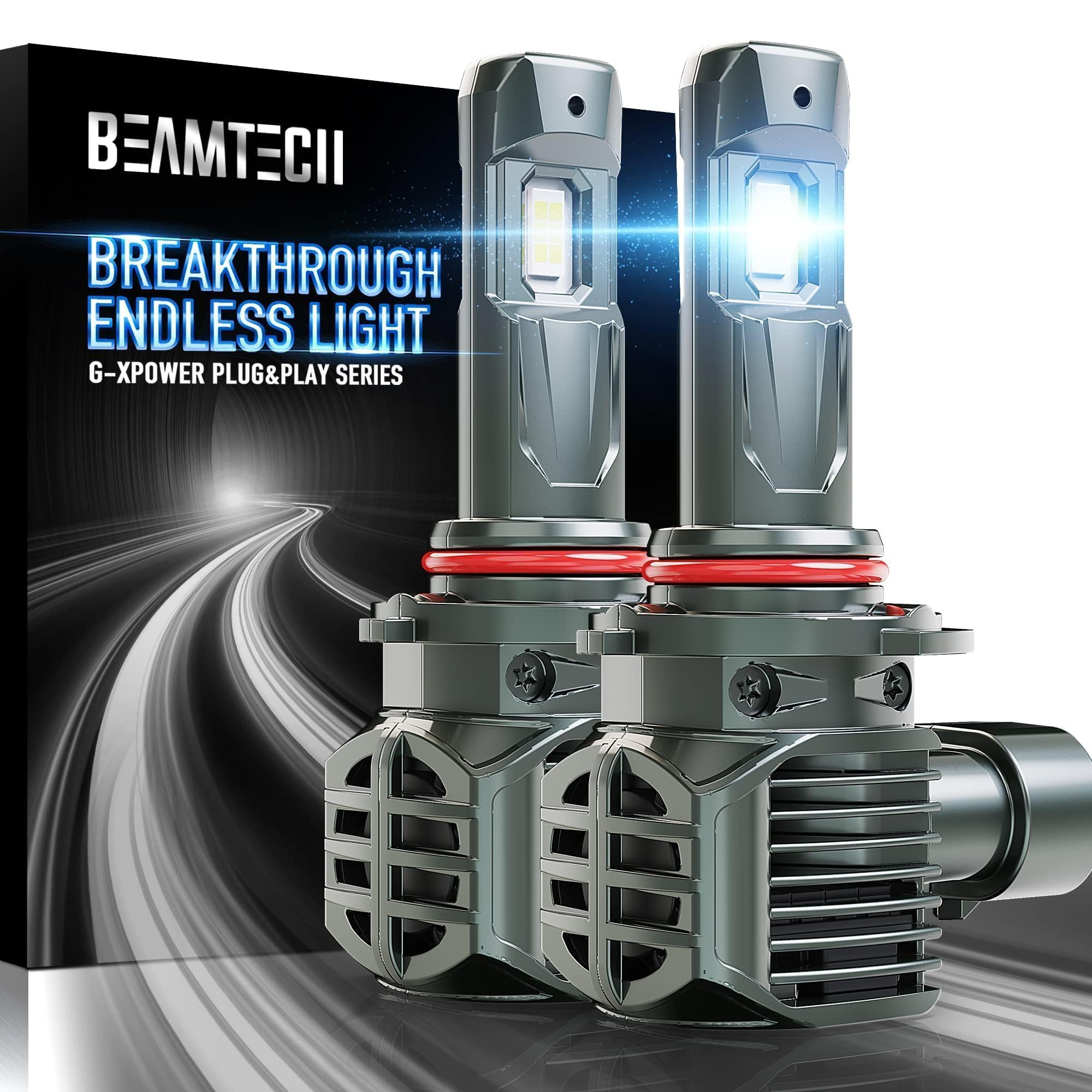 Beamtech 9005 Light Bulbs, G-Xpower Chips Hb3 Fog Light Bulb 20000Lm 100W 6500K Plug And Play Halogen Replacement Front Light Bu