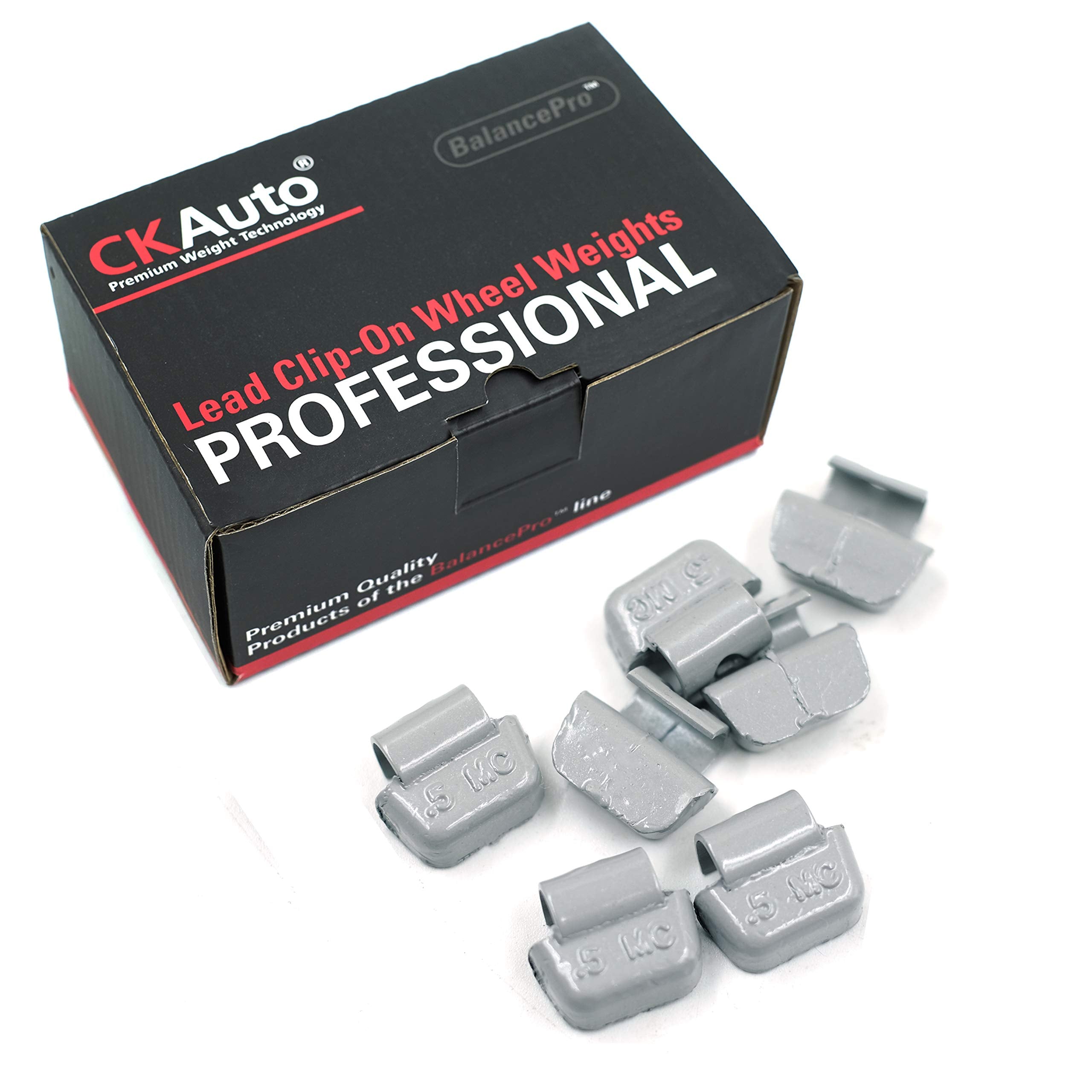 Ckauto Mc-Series Coated 1/2Oz, 0.5Oz Lead Clip On Wheel Weights, 25Pcs/Box