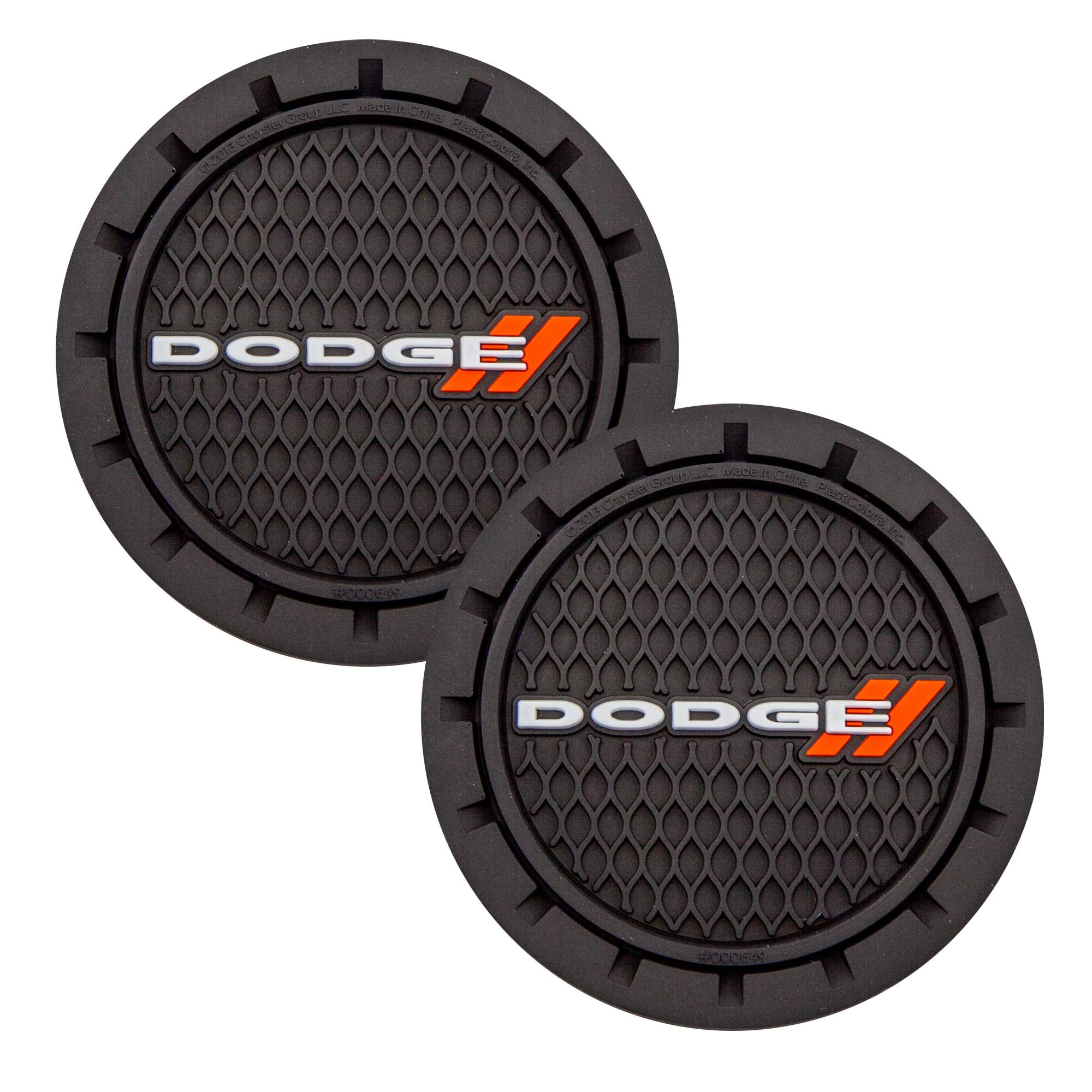 Plasticolor 000649R01 Dodge Logo Auto Car Truck Suv Cup Holder Coaster 2-Pack