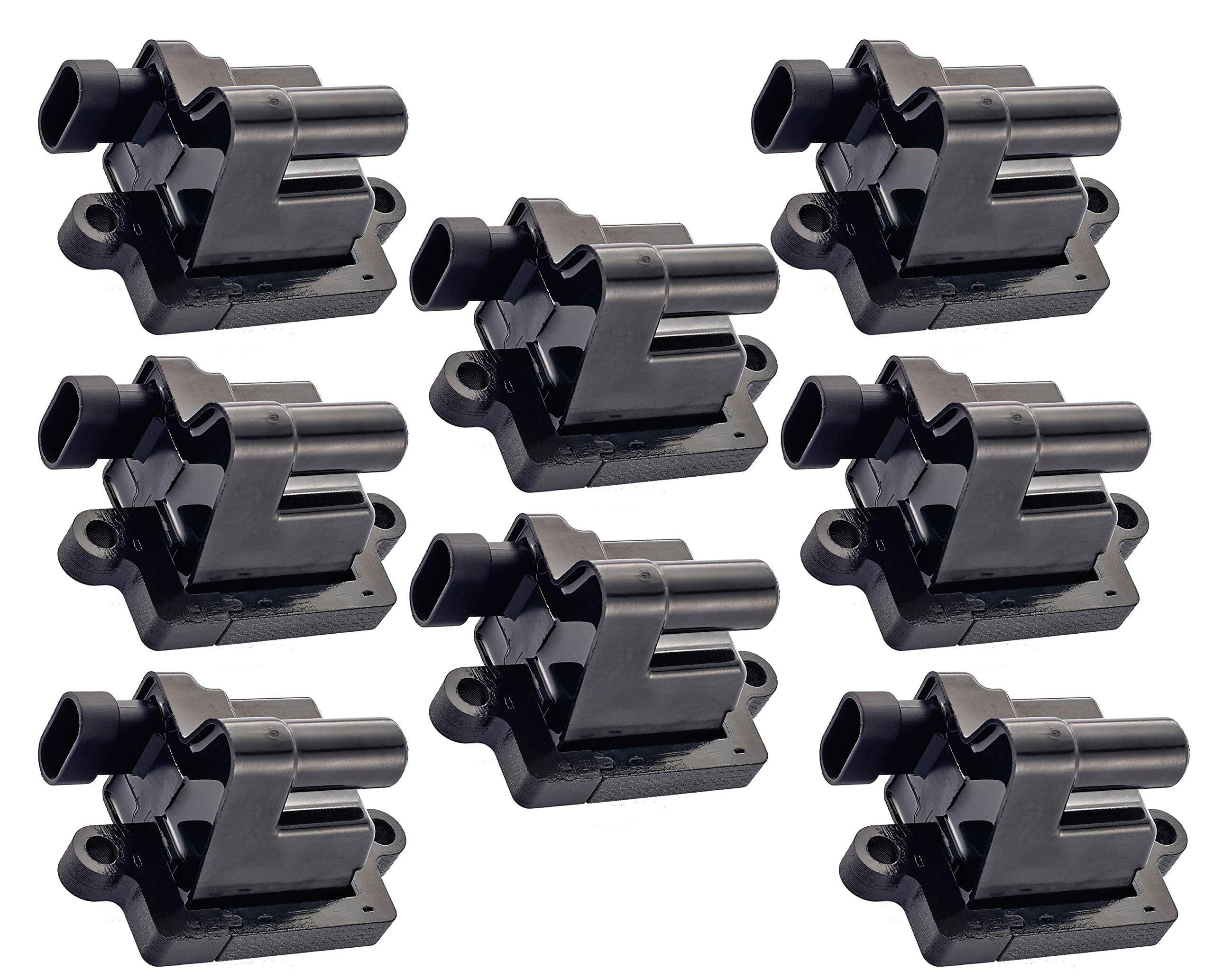 ENA Set of 8 Square Ignition Coil Pack Compatible with Cadillac GMC Chevrolet Hummer Savana 1500 2500 3500 Silverado Escalade Ex