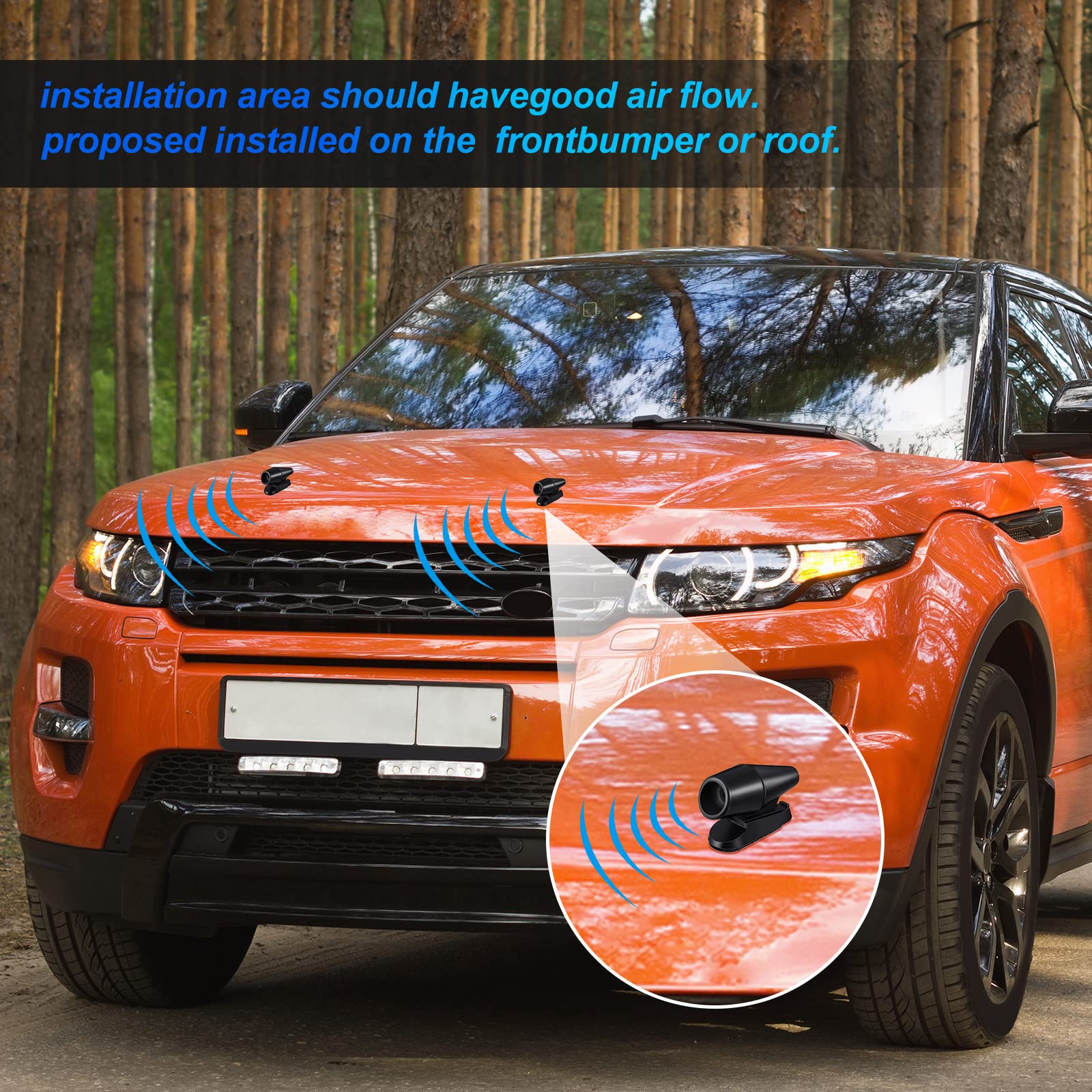 Frienda 2 Pieces Deer Whistles For Vehicles Avoids Collisions, Deer Whistles For Car, Horns For Vehicles Warning Devices With Wa