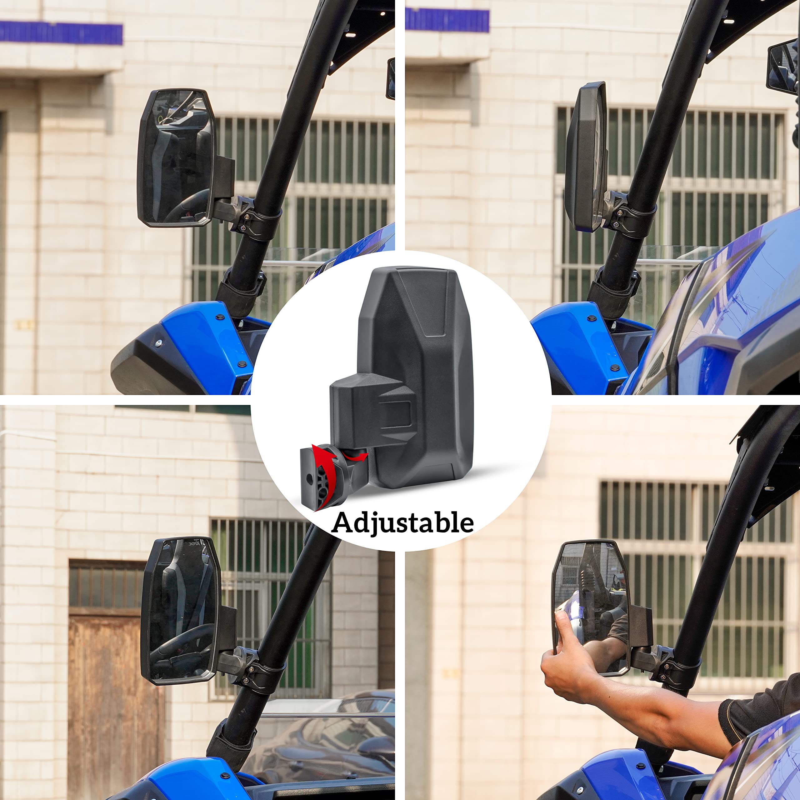 Sautvs Adjustable Folding Side Rear View Mirrors For Teryx Krx 1000, High-Definition Convex Premium Side Mirrors For Kawasaki Teryx Krx Krx4 1000 2020-2025 Accessories (2Pcs)