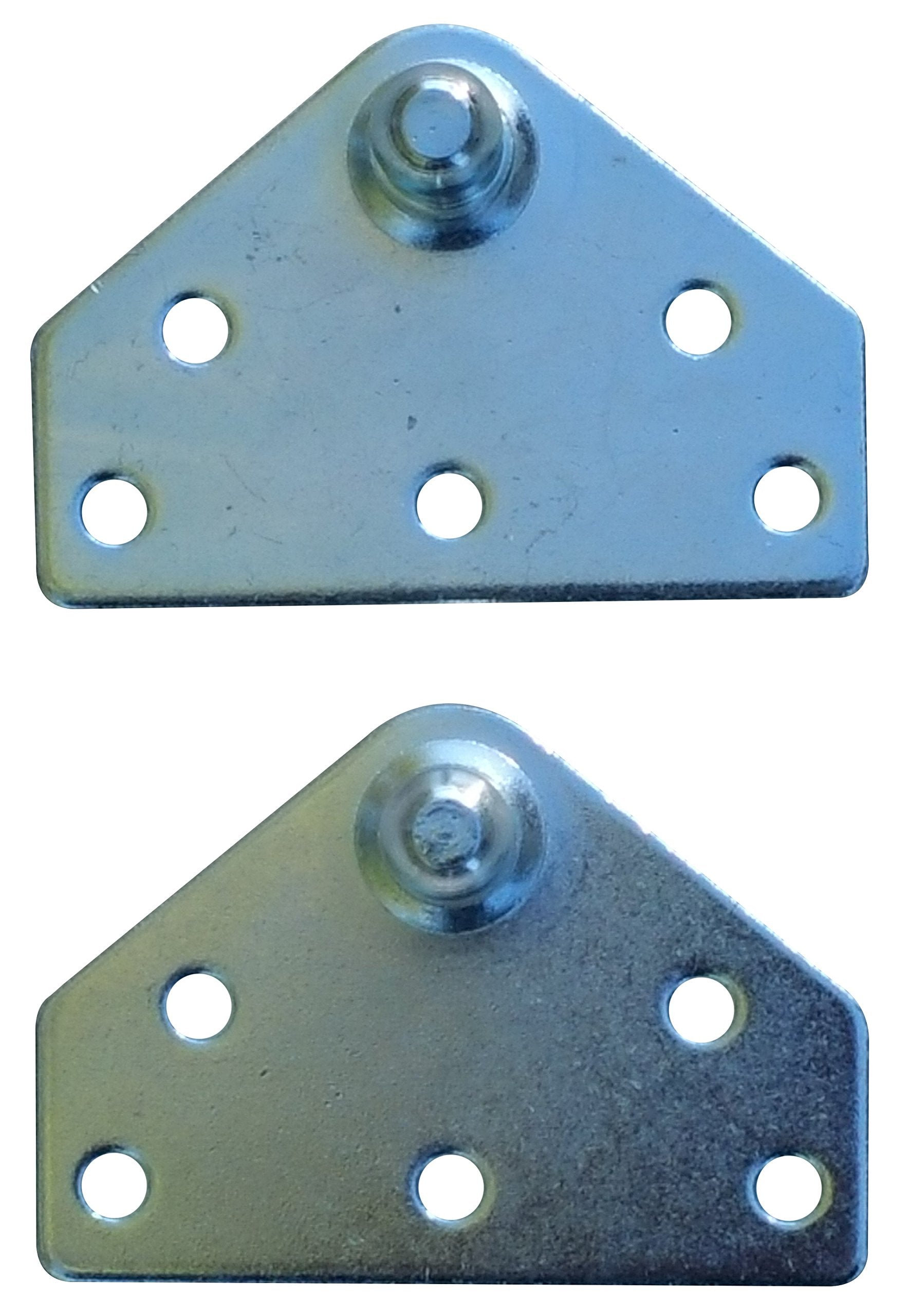 Large Flat Lift Support Bracket - Zinc Plated 14 Gauge Steel - 10mm Ball Stud - Gas Strut Mounting Brackets - Gas Shock Lid Strut Prop Spring Mount