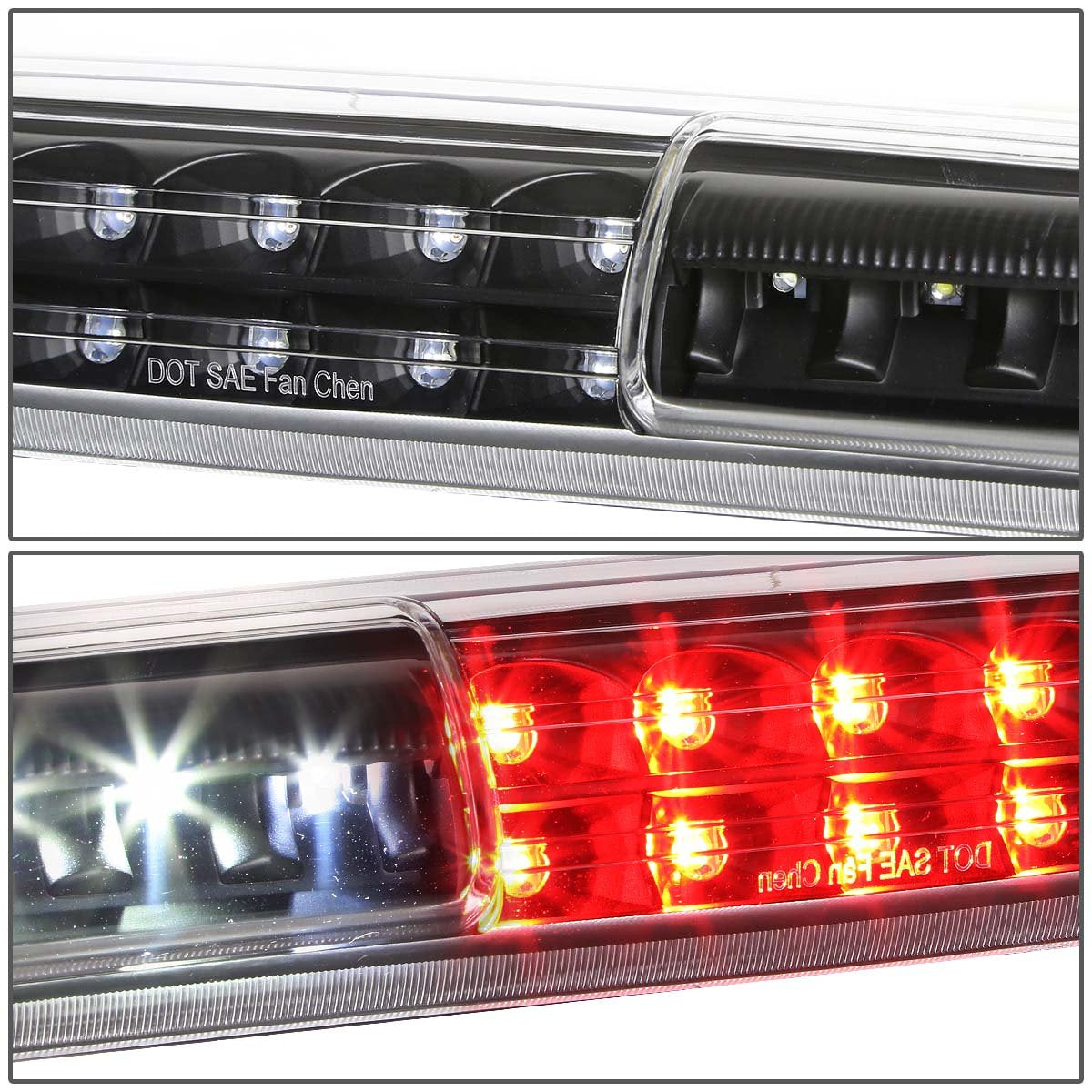 Dna Motoring 3Bl-Gmc99-Led-Bk Black Housing Led High Mount 3Rd Third Brake Light [Compatible With 1999-2007 Silverado 1500-3500&