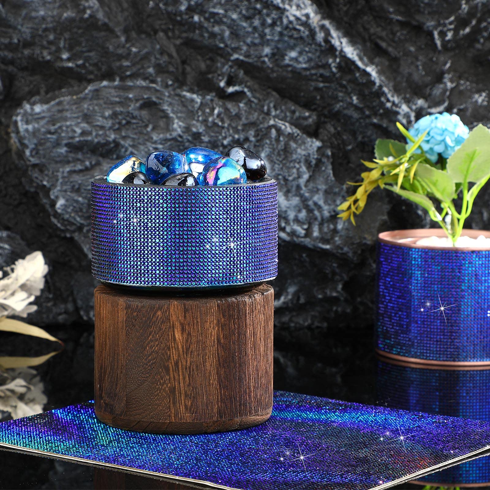 Outus 12000 Pcs Bling Bling Rhinestone Sheet Rhinestones Sticker Diy Car Decoration Sticker Self Adhesive Glitter Crystal Gem St