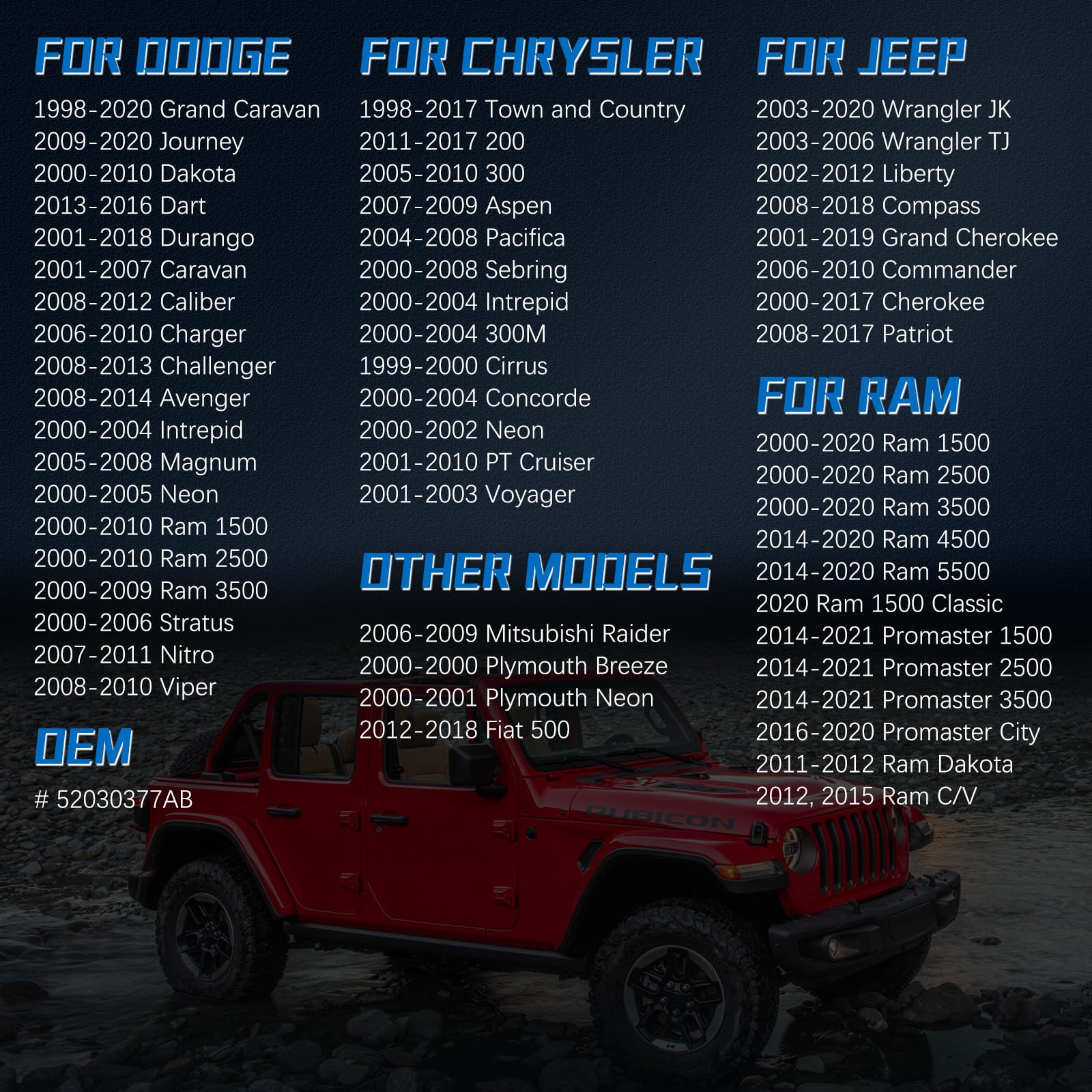 52030377Ab Gas Cap Fuel Cap For 1998-2021 Jeep Dodge Ram Chrysler,Wrangler Jk/Tj,Liberty,Challenger,Grand Cherokee,Town And Coun