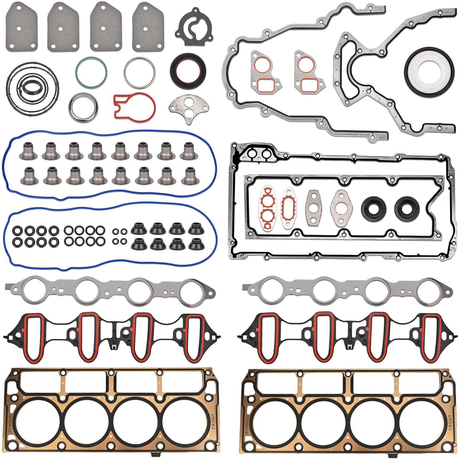 Full Cylinder 5.3 Head Gasket Set Compatible with 2005-2014 Chevy Silverado 1500 Tahoe Avalanche Express Suburban for GMC Sierra