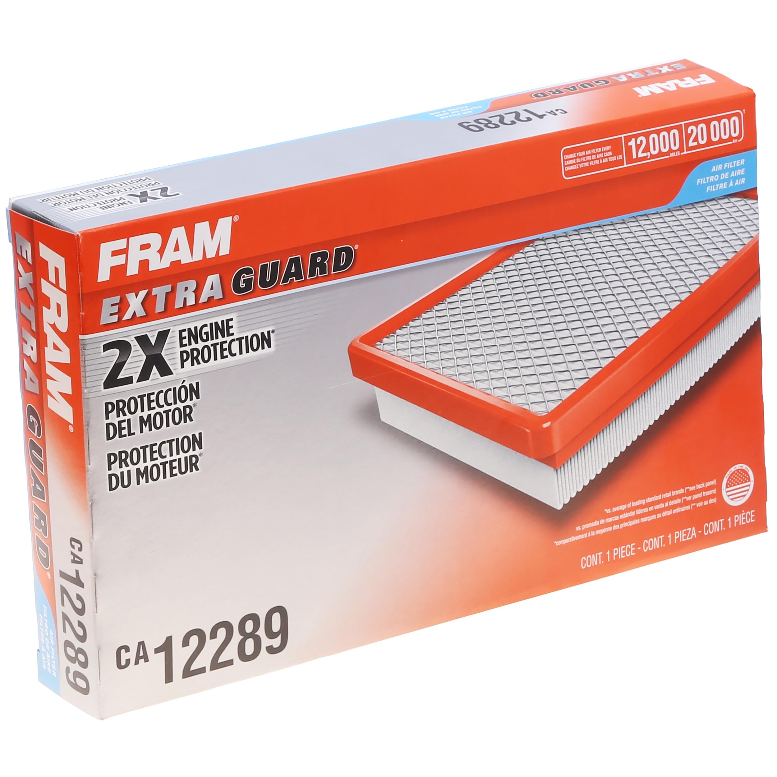 FRAM Extra Guard Flexible Panel Engine Air Filter Replacement, Easy Install w/Advanced Engine Protection and Optimal Performance