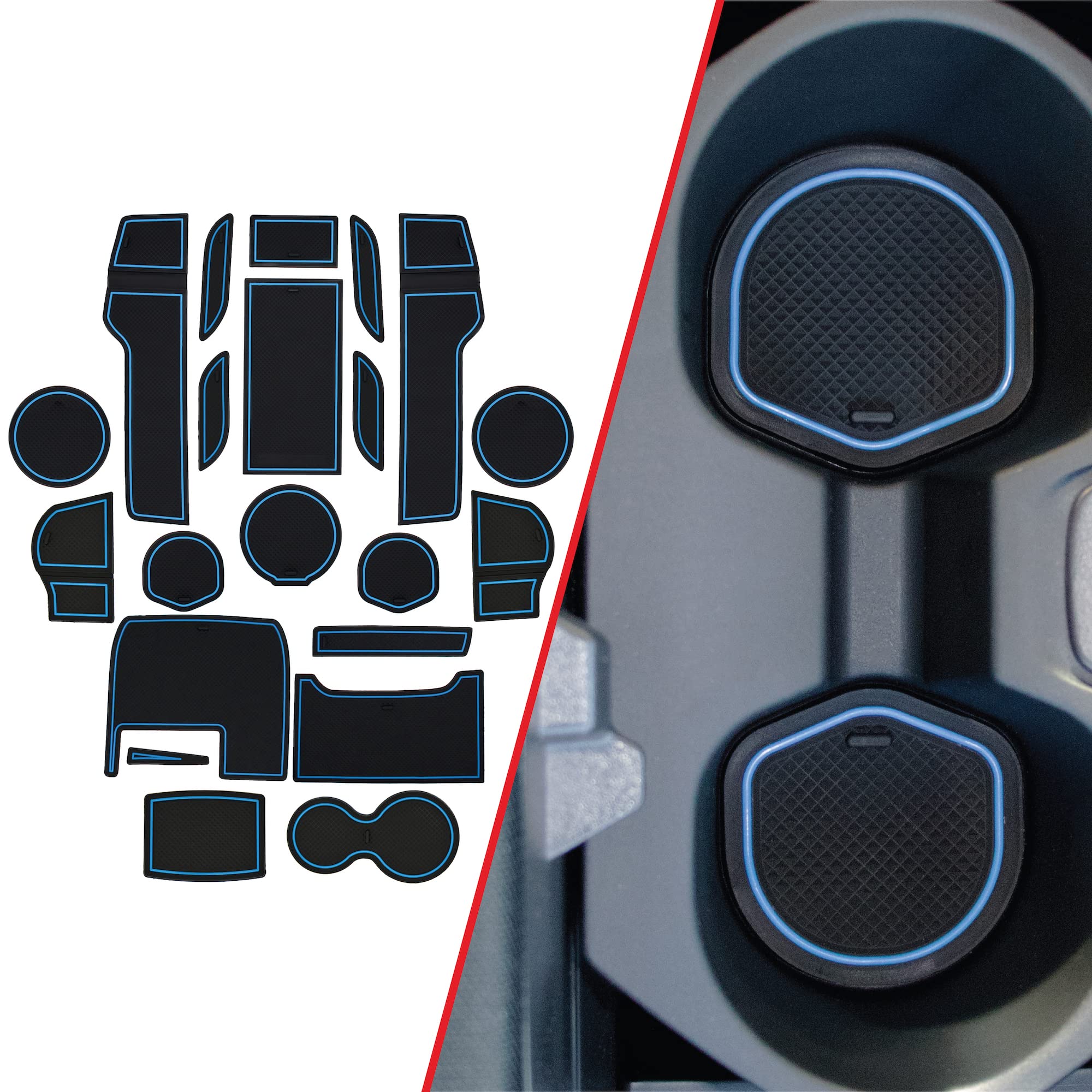 Cupholderhero Fits Honda Civic 2013-2022 Accessories, Premium Custom Non-Slip Anti-Dust Cup Holder Inserts, Center Console Liner