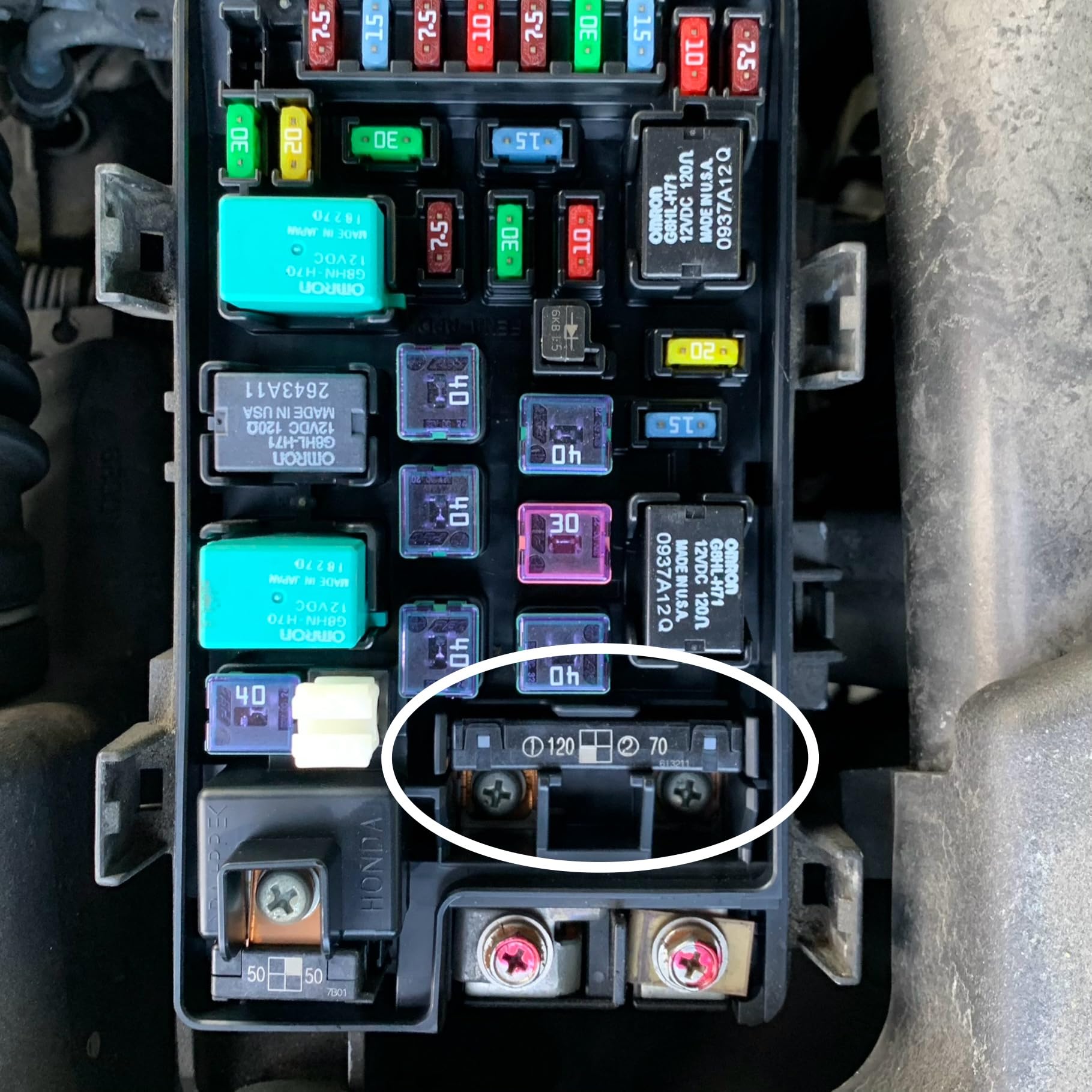 Eapp 38231-Sfy-003 38231Sfy003 Multi Block (120Amp / 70Amp) Fuse A W Screws Compatible Replacement For Honda Acura Accord Pilot