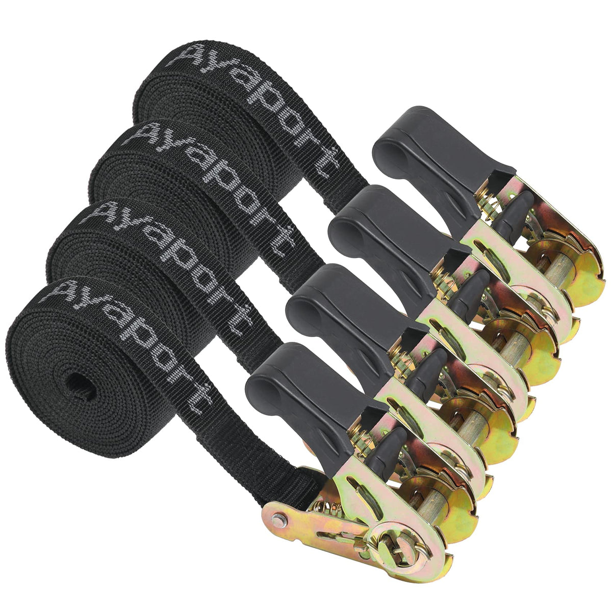 Ayaport Endless Ratchet Strap 1 inch 10 feet 2500LBS Break Strength (no Hook) Small Short Ratcheting Tie Down Motorcycle Car Roo