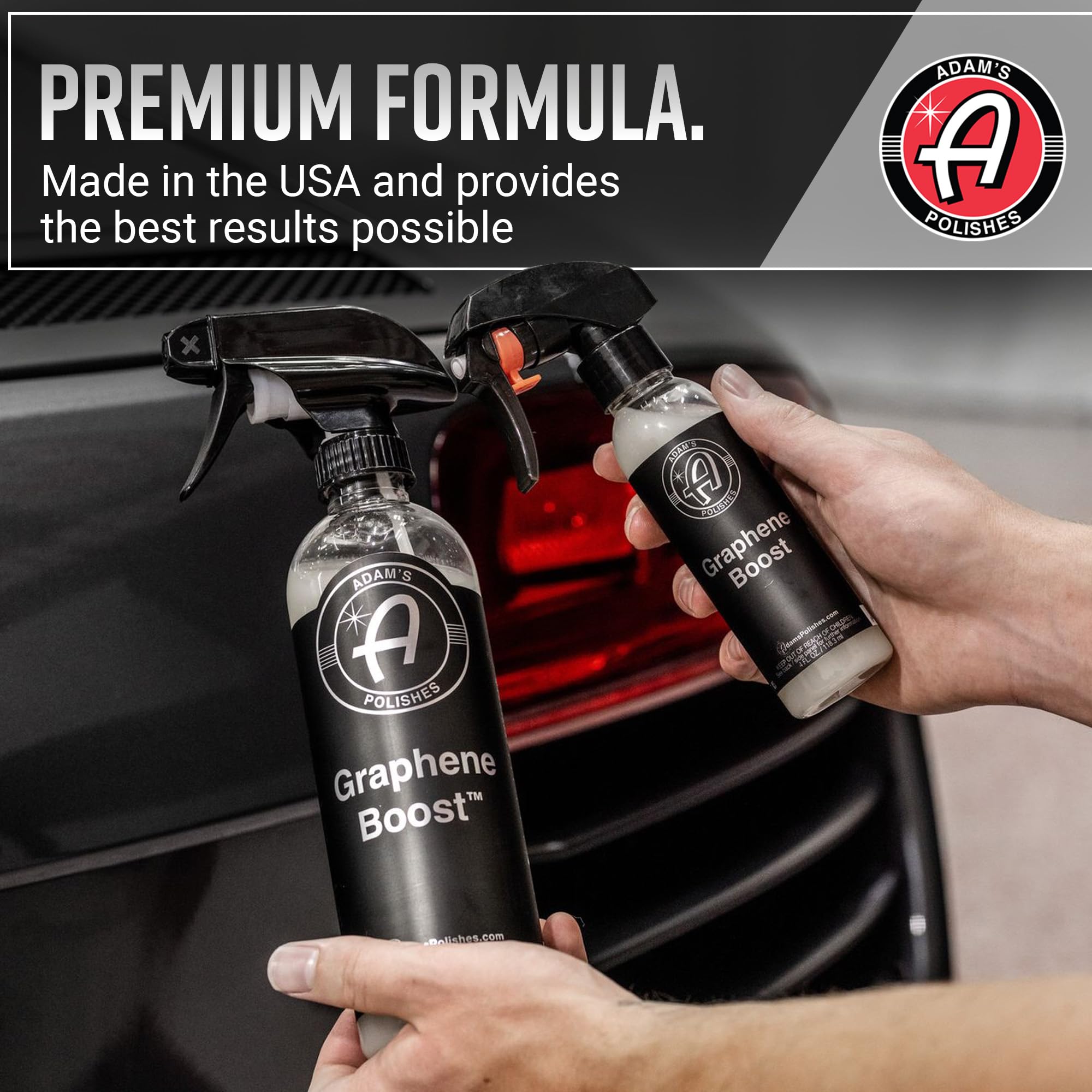 Adam's Polishes Graphene Boost Ceramic Coating Spray - 16 Fl Oz, Extends Top Coat Life, Easy Maintenance for Car, Boat, RV, Motorcycle