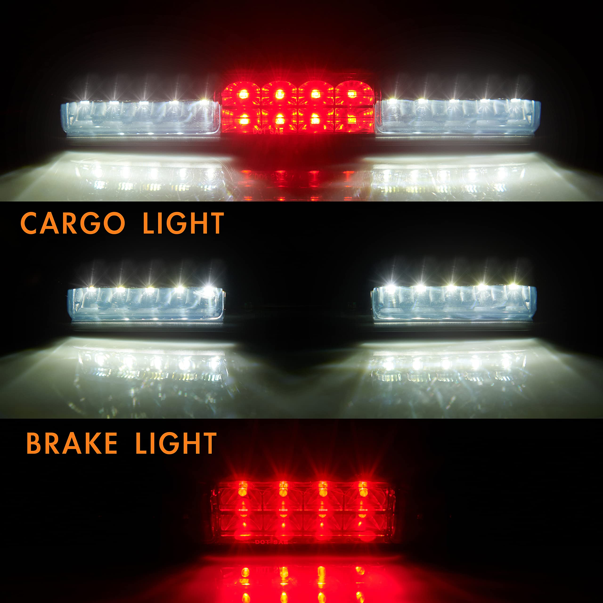 Cxdar Third 3Rd Brake Light, Led High Mount Stop Light For 1999-2007 Chevy Silverado Gmc Sierra 1500 2500 3500 Hd Classic, Rear