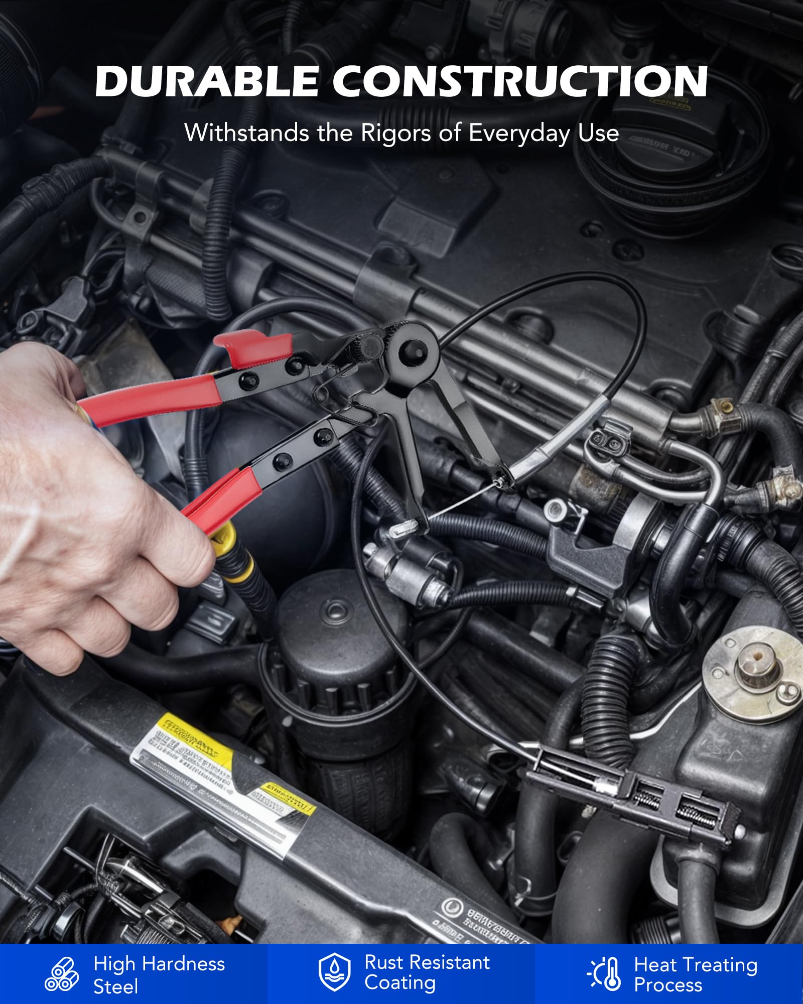 Orion Motor Tech Hose Clamp Pliers, Long Reach Wire Spring Hose Clamp Pliers Remover For Automotive Coolant Radiator Heater And