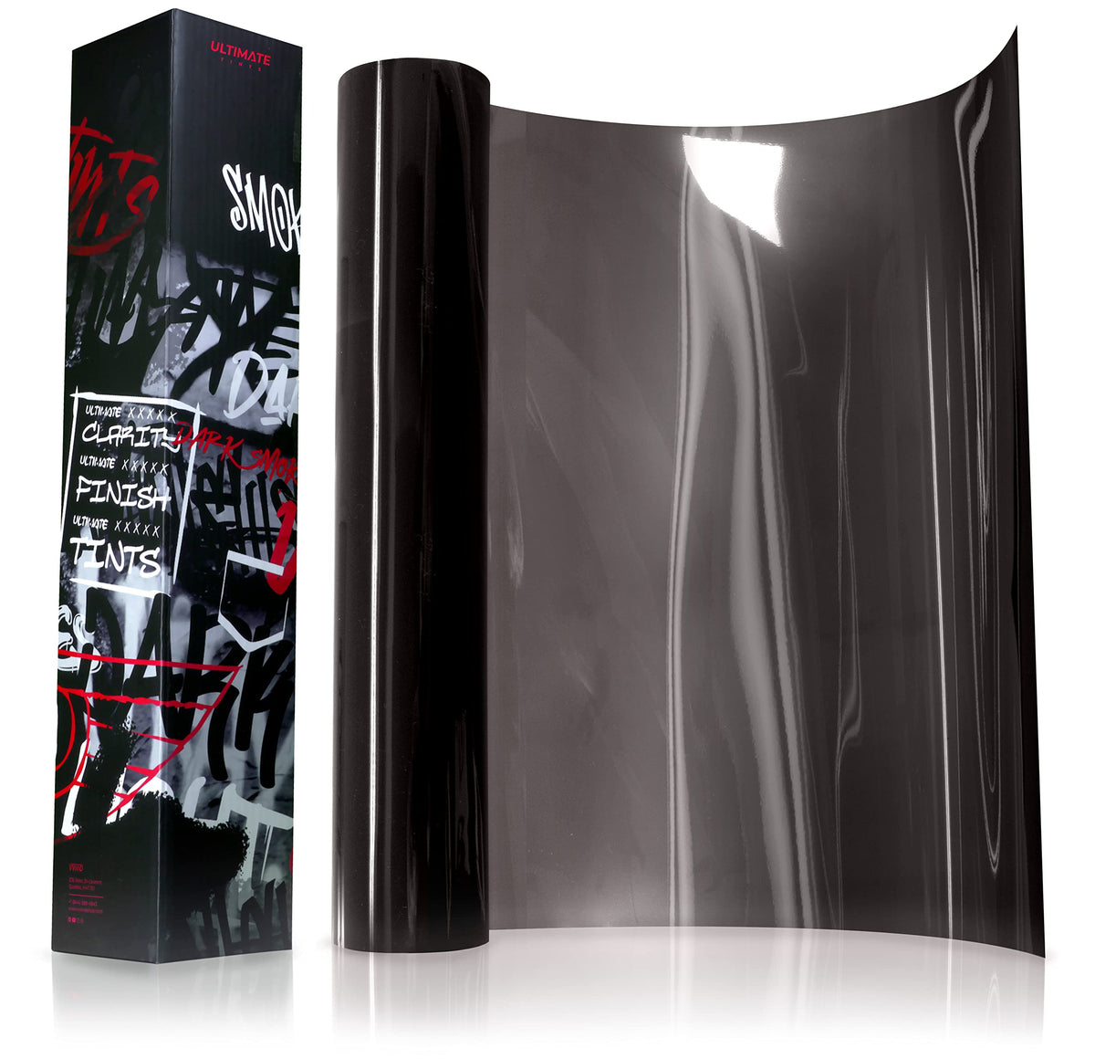 Vvivid+ Ultimate Headlight Taillight Tint Vinyl Wrap (16'' X 10Ft, Dark Smoke)