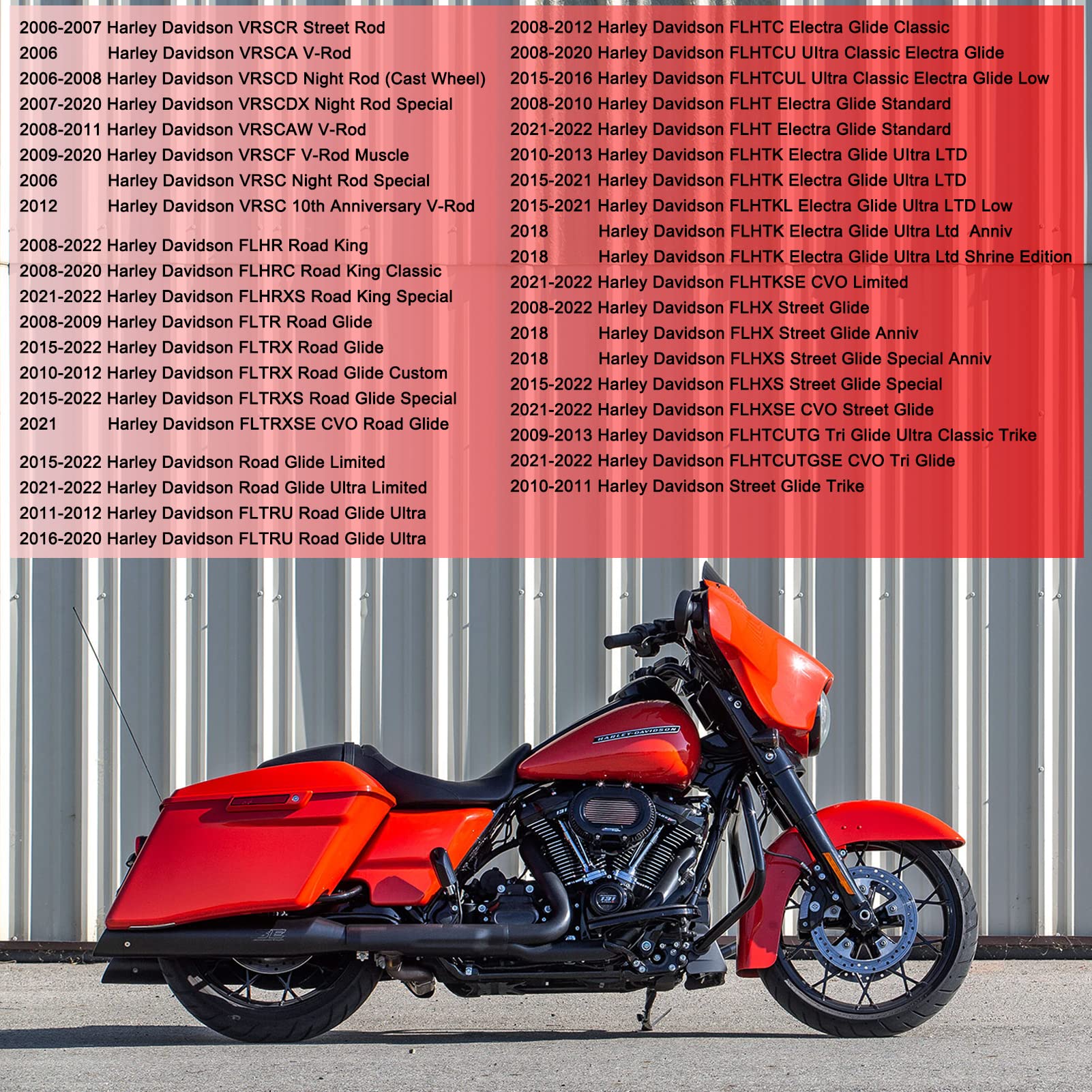 Zinger Brake Pad for Harley Davidson 08-22 FLHR Road King FLHX Street Glide,08-20 FLHTCU Ultra Classic Electra Glide VRSCDX Nigh