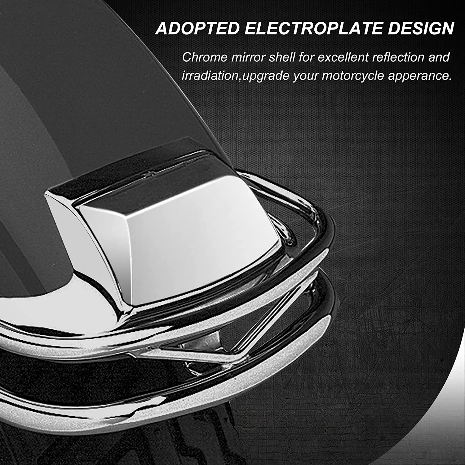 NTHREEAUTO LED Front Fender Lights + Rear Fender Tip Tail Light Chrome Lens Compatible with Harley Electra Glide Road King Herit