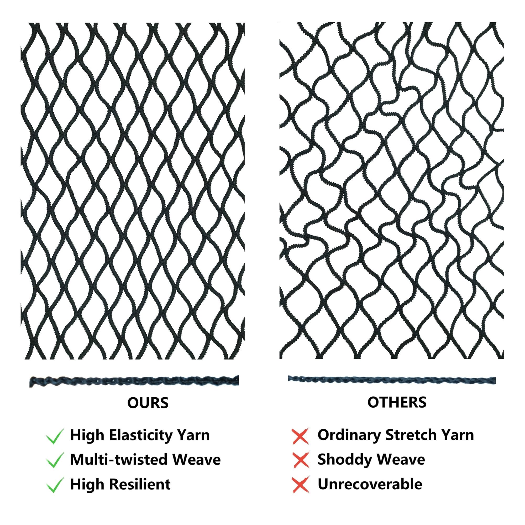 Highly Elastic Cargo Net, Simple Truck Bed Cargo Mesh Organizer, Suitable For Daily Light Loads Of Trucks, 4'X4' Stretches To 7'X7' (Single Layer)