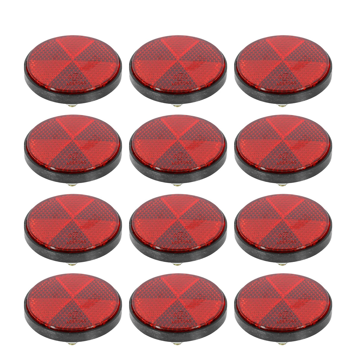 F Fierce Cycle 6 Pair M6X1.0 Red Plastic Universal Screw Mount Reflective Warning Reflector For Motorcycle Bike