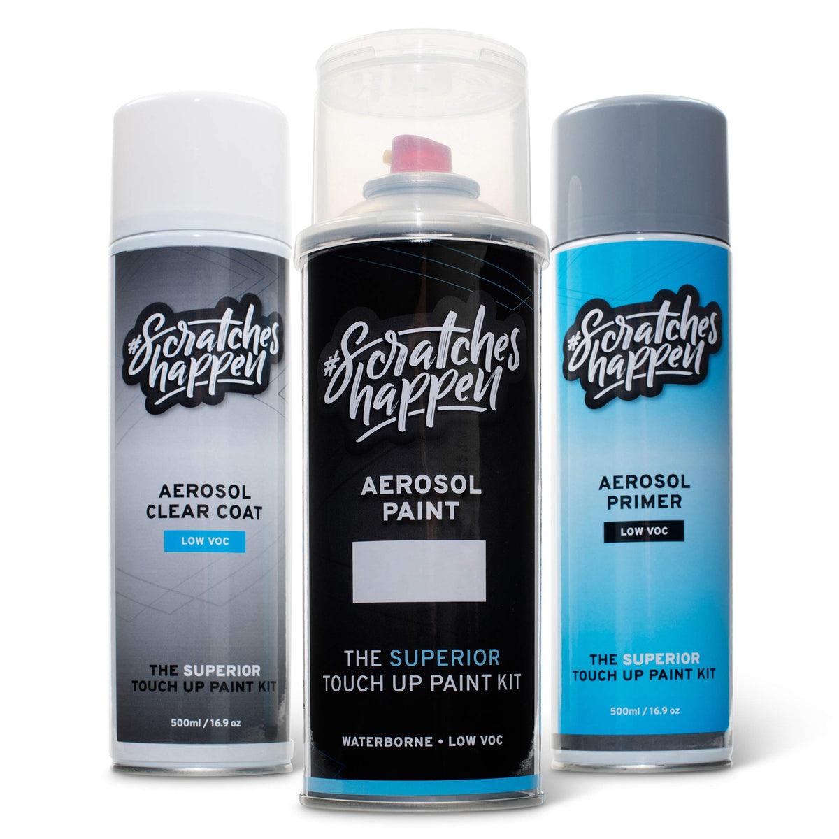 ScratchesHappen Exact-Match Touch Up Paint Kit Compatible with Honda Crystal Black Pearl (NH-731P) - Aerosol, Preferred