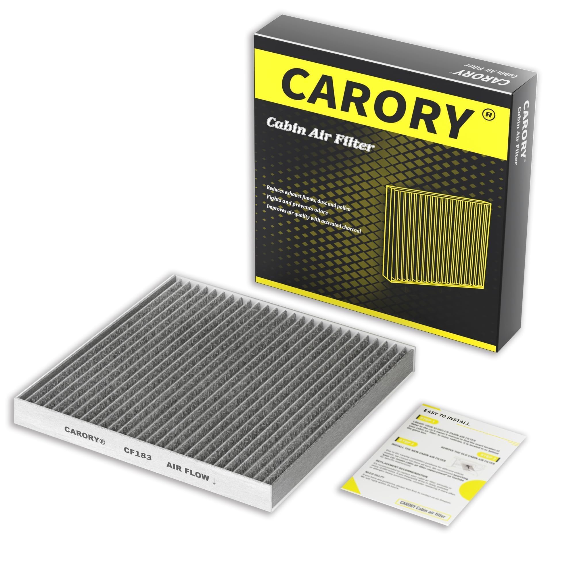 CARORY Cabin Air Filter w/Activated Carbon for Jeep Grand Cherokee (2011-2021, Not Fit Cherokee), Dodge Durango 2011-2024, 68079