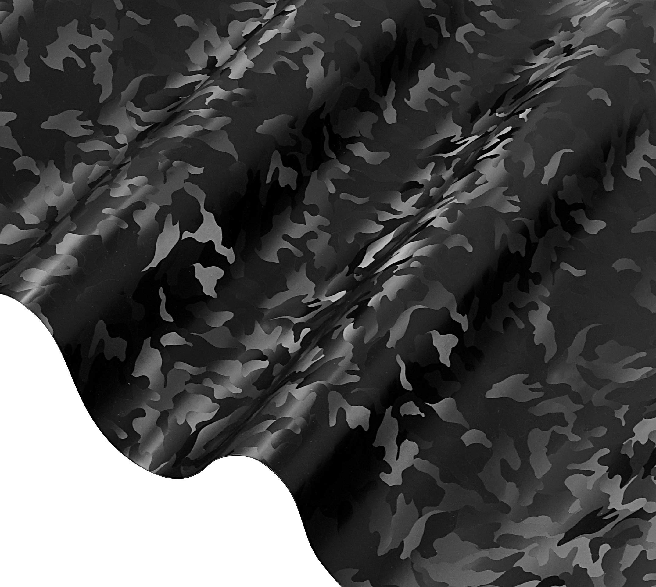 Vvivid+ Stealth Medium Pattern Camouflage Vinyl Wrap Roll (10Ft X 5Ft, Black)
