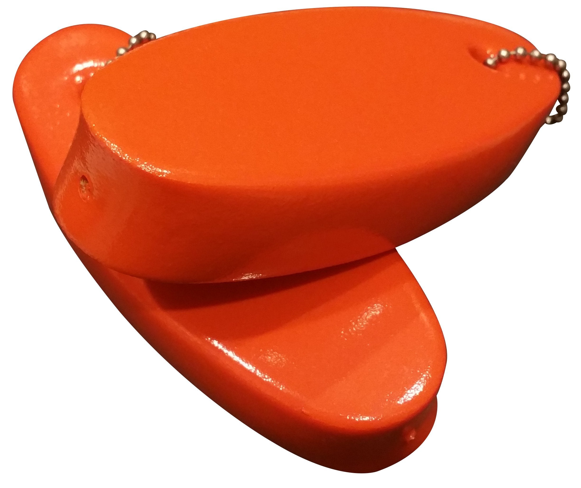 2 Pack Jumbo Vinyl Coated Orange Floating Keychain Key Floats -Made In The Usa- (Orange)