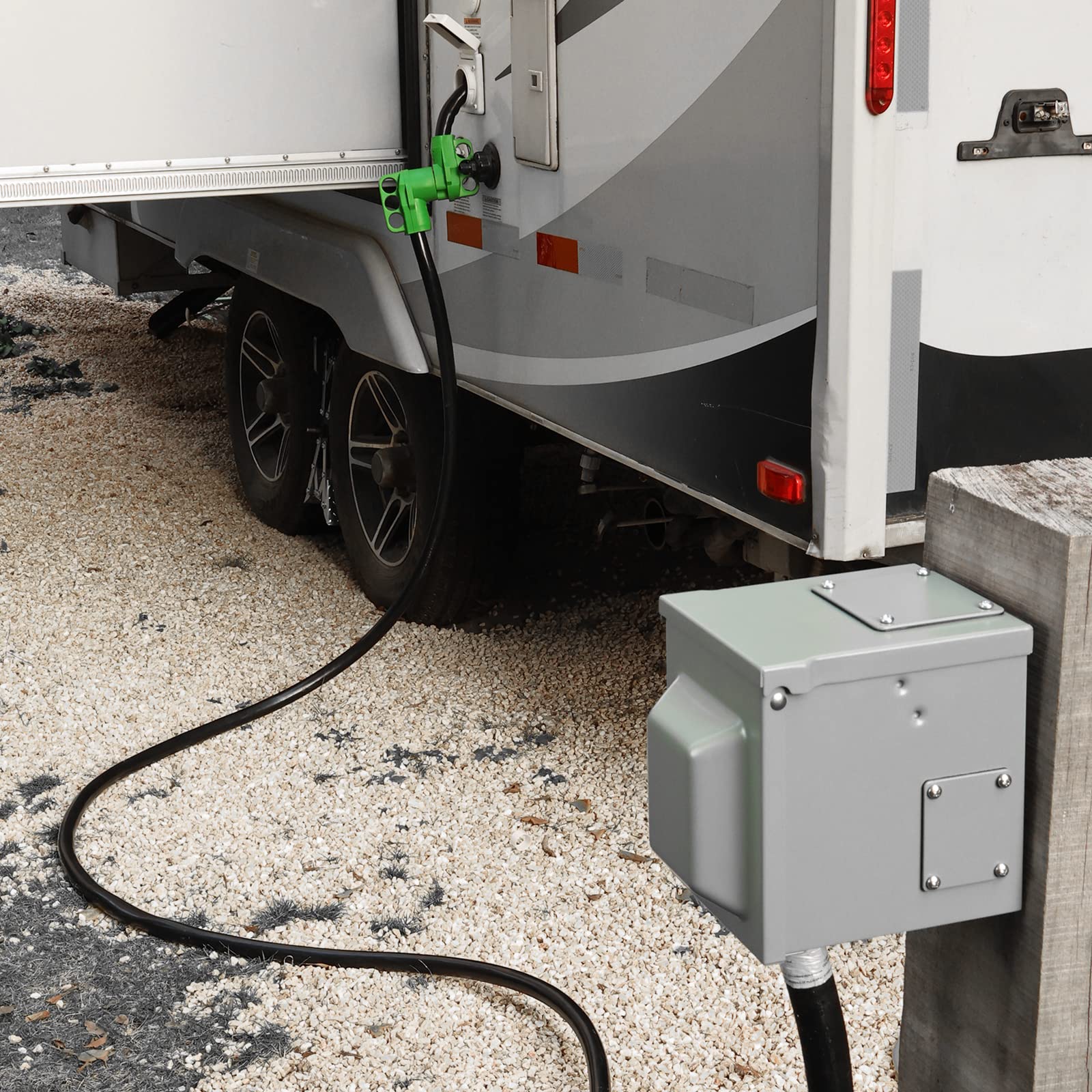 Rvguard 50 Amp 15 Foot Rv/Ev Extension Cord, Nema 14-50P/R Heavy Duty Extension Cord With Led Power Indicator And Cord Organizer