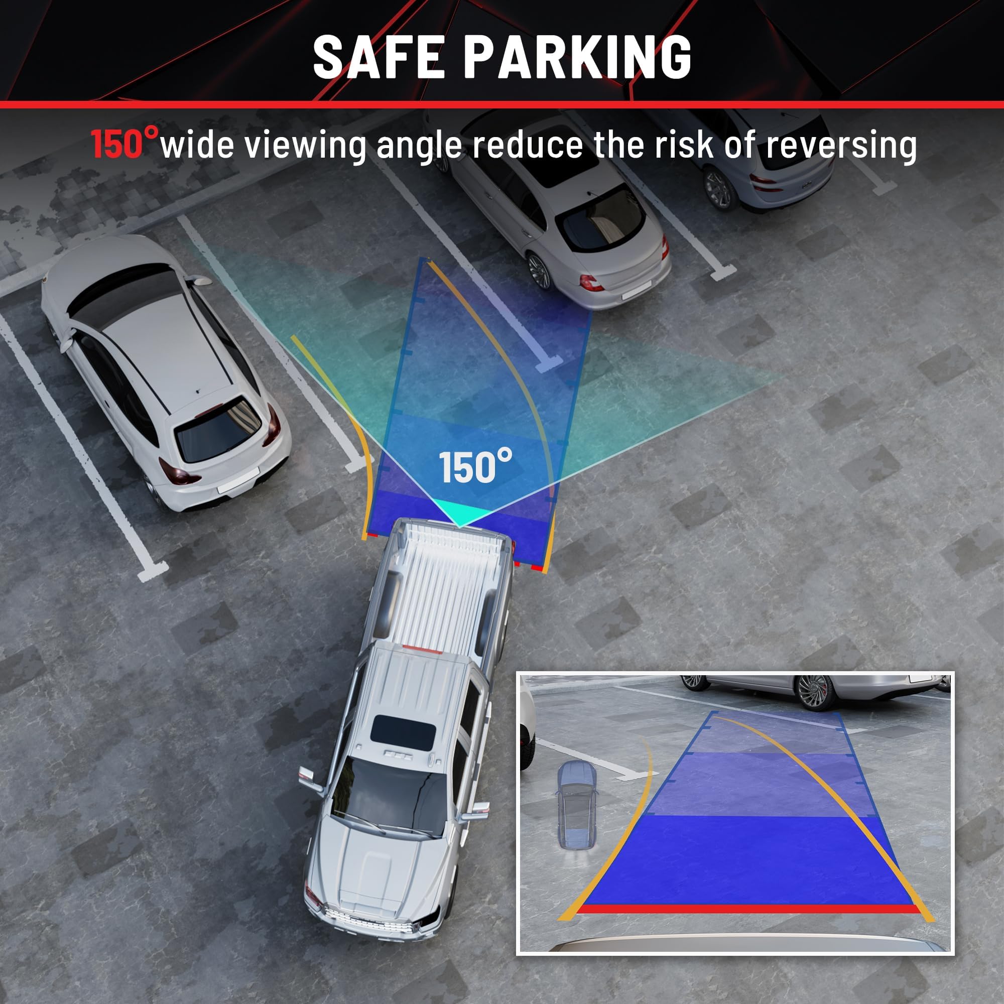 Red Wolf Tailgate Handle Reverse Backup Camera Fit For 2007-2014 Chevrolet Silverado Gmc Sierra 1500 2500 Hd Ip68 Waterproof 150