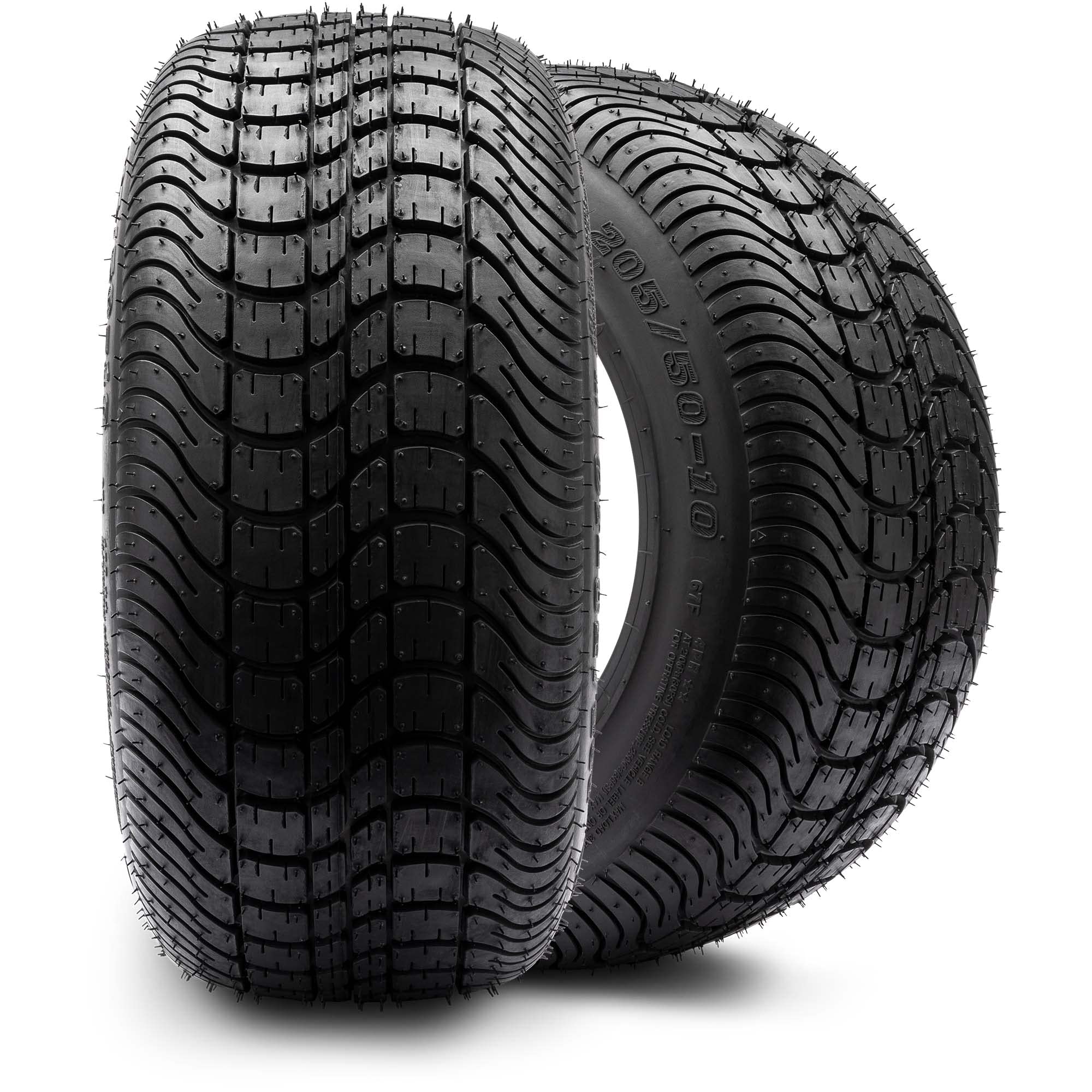 Arisun Cruze 205/50-10 DOT Golf Cart Tire Street Low Profile (4-Ply) - Set of Two