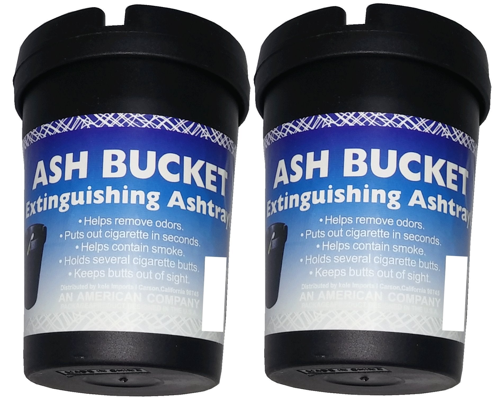 Ash Bucket 2 Pack Extinguishing Car Cigarette Ashtray Butt Bucket Portable Ashtray Smoking Accessory Auto Truck Home Office Beac