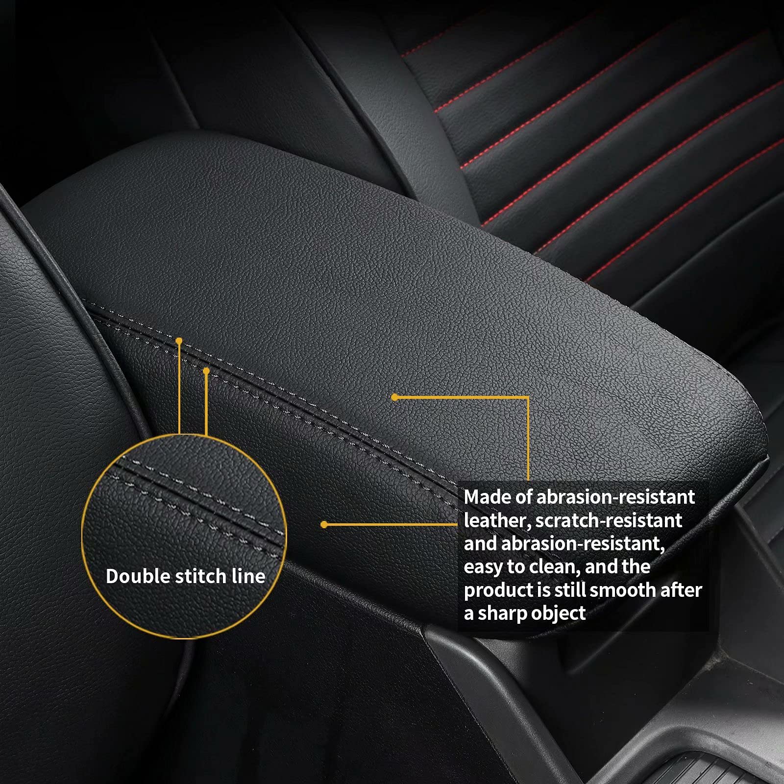 TTX LIGHTING Car Armrest Cover for 2013 2014 2015 2016 2017 2018 Nissan Altima, Automotive Center Console Cover, Waterproof Faux