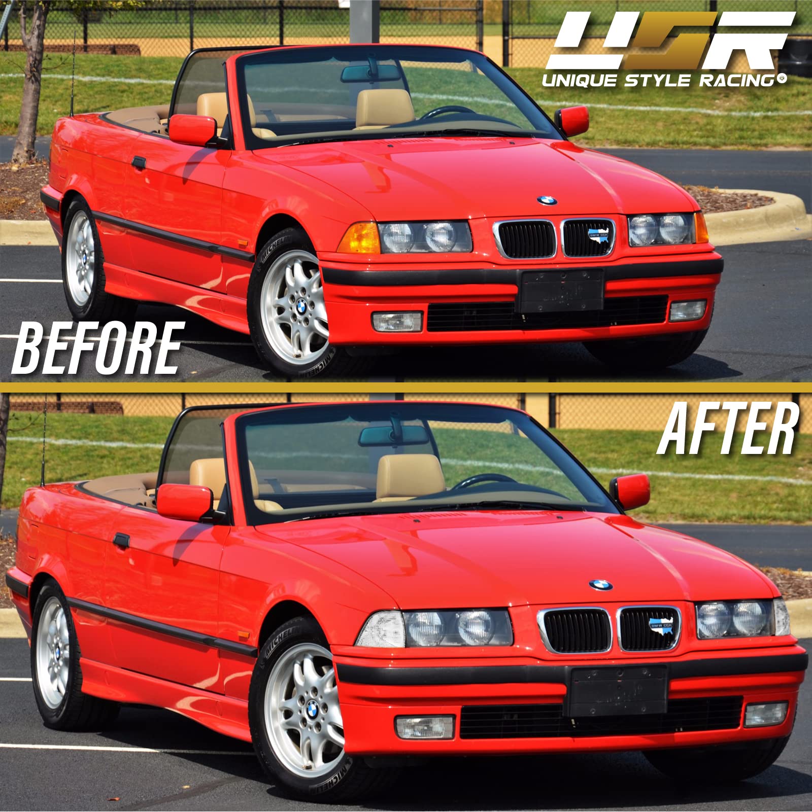 DEPO E36 2D Corner Lights - Euro Cornering Turn Signal Lamps Set (Left + Right) Compatible with 1992-1999 BMW E36 2 Doors Coupe