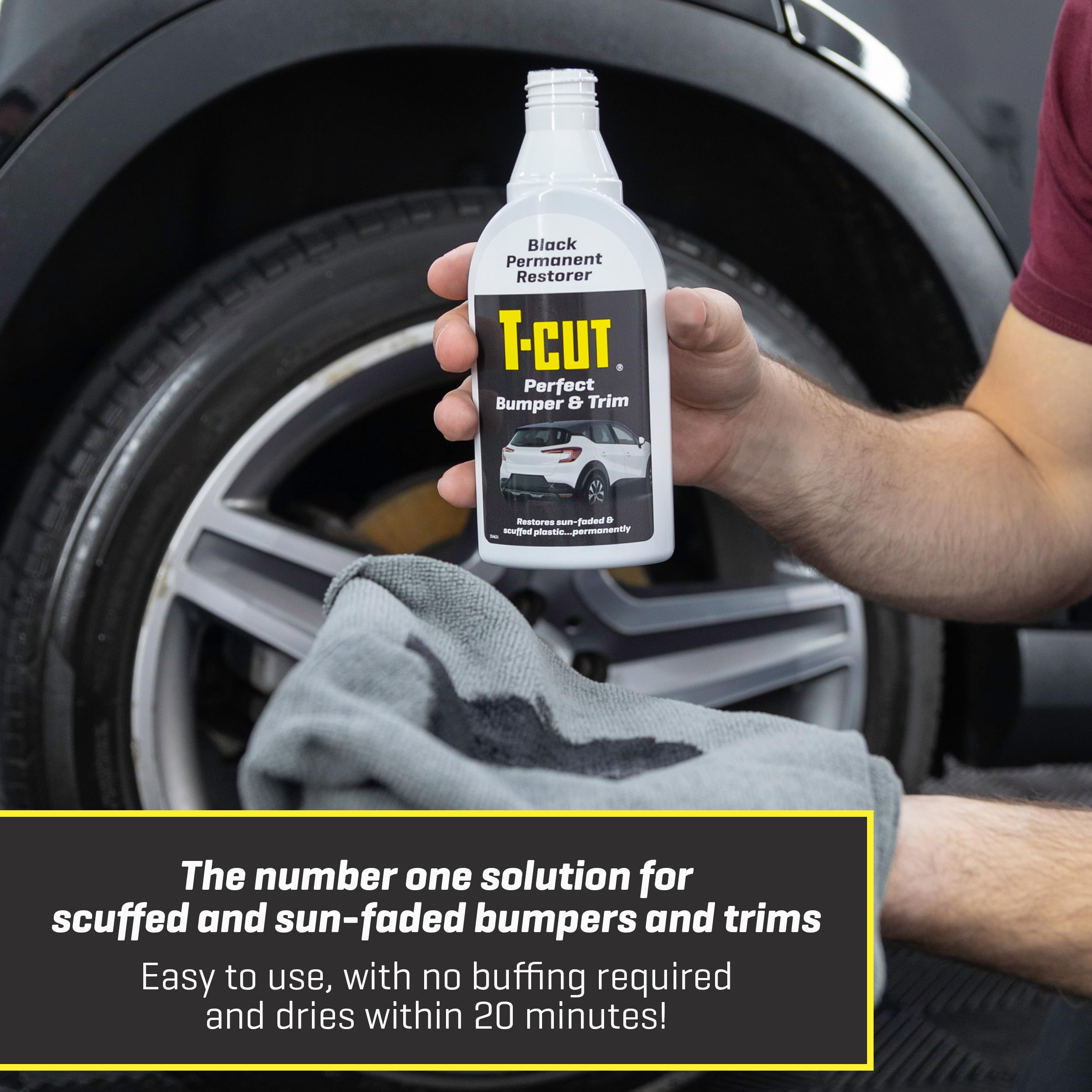 T-Cut Perfect Bumper & Trim, Black Permanent Restorer, 11.83 Fl Oz