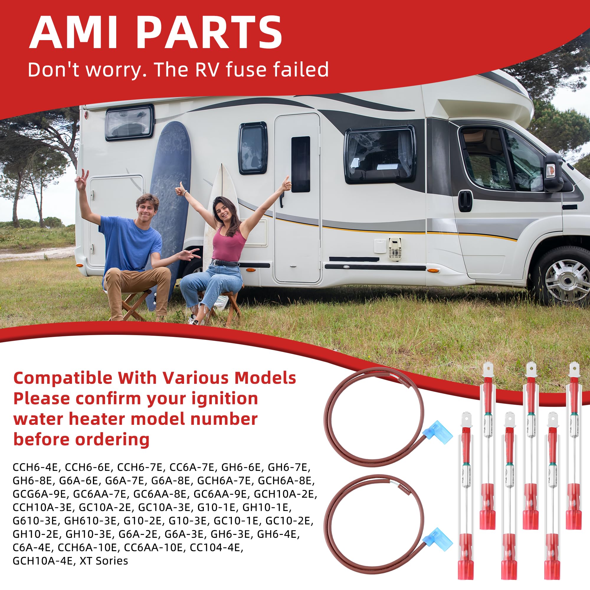 Ami Parts 91447 Rv Water Heater Thermal Cutoff Kit - Rv Atwood 93866 Water Heater Cutoff Replacement Models # Gch6-4E Gch6-6E G6