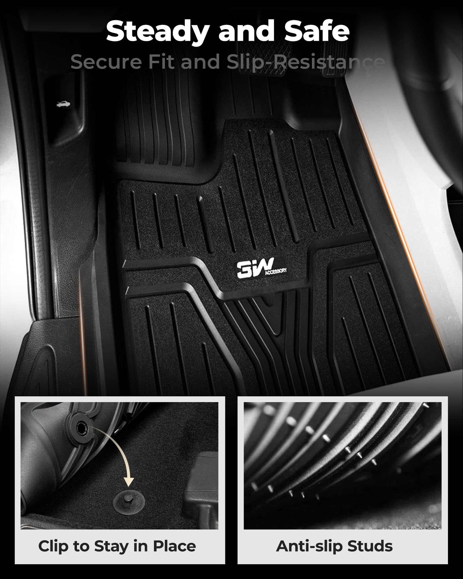 3W Floor Mats & Cargo Liner Fit For Honda Odyssey 2025 2024 2023 2022 2021 2020 2019 2018 Mini Passenger Van, All Weather Tpe Fl