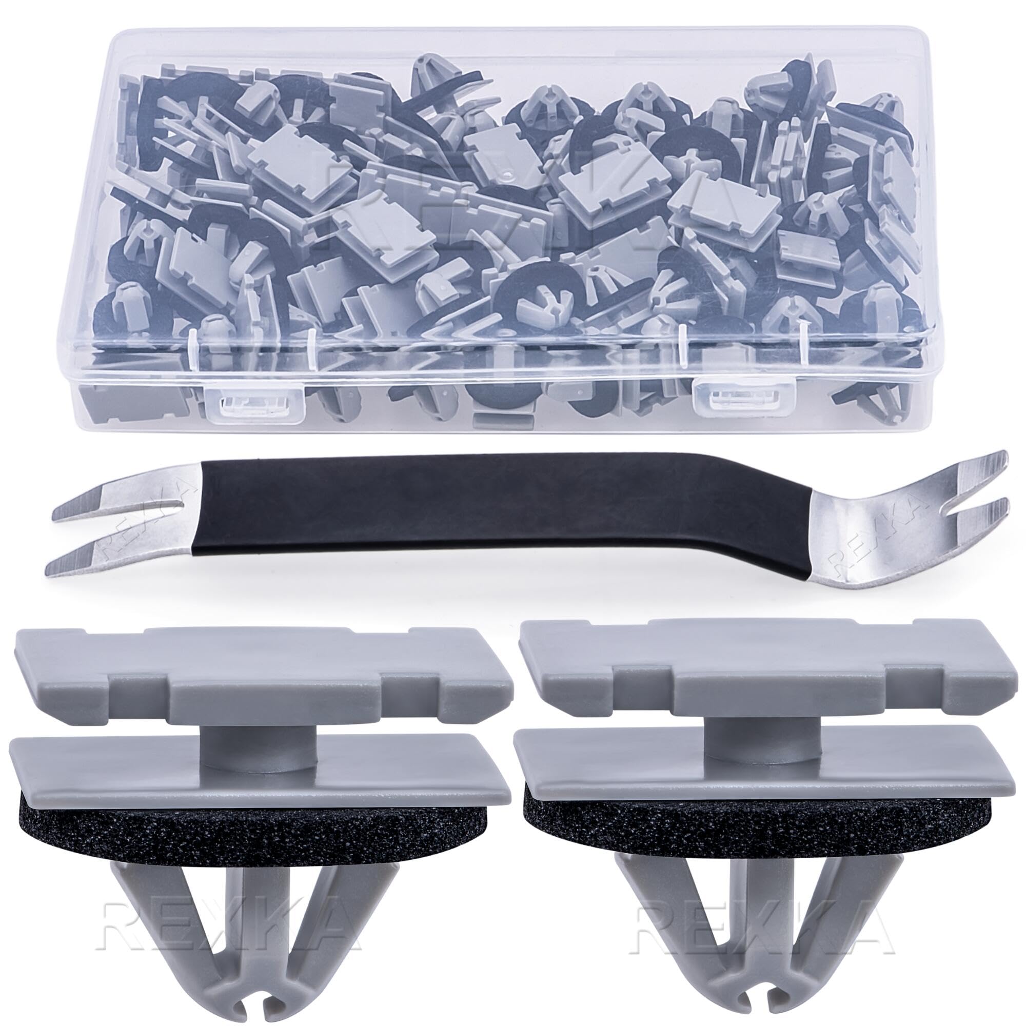 Rexka 51Pcs Rocker Wheel Flare Moulding Clips For Jeep Grand Cherokee Compass Cherokee 68172491Aa 68271803Aa 68395627Aa Gm 11571