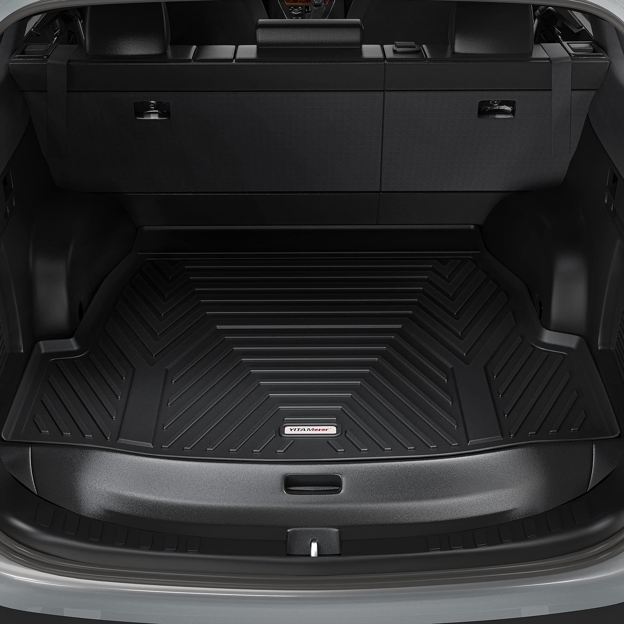 Yitamotor Cargo Trunk Liners Compatible With 2013-2019 Ford Escape, Custom Fit Cargo Mats Black Tpe All Weather Protection Trunk
