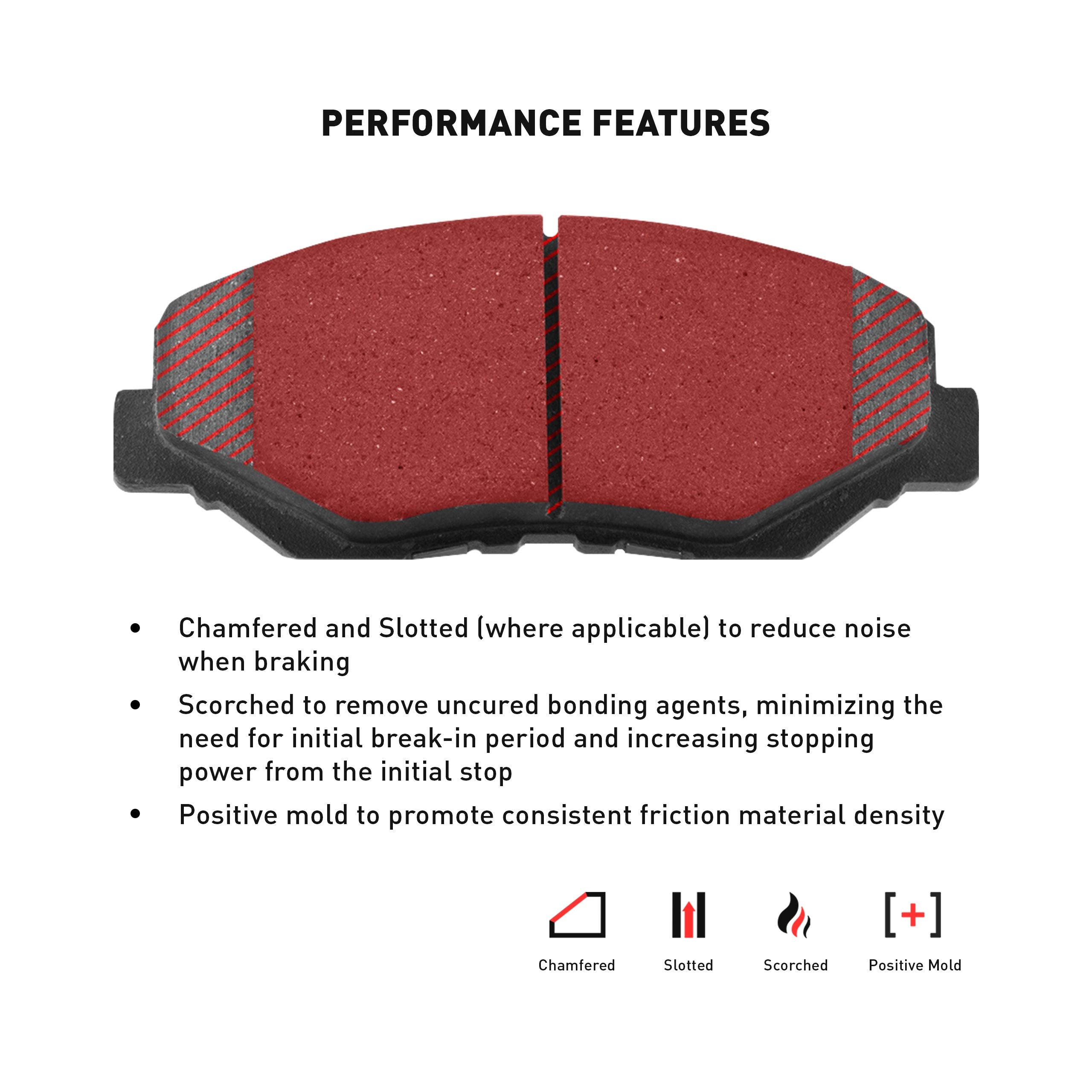 Dynamic Friction Company 5000 Advanced Brake Pads - Ceramic 1551-2188-00-Rear Set