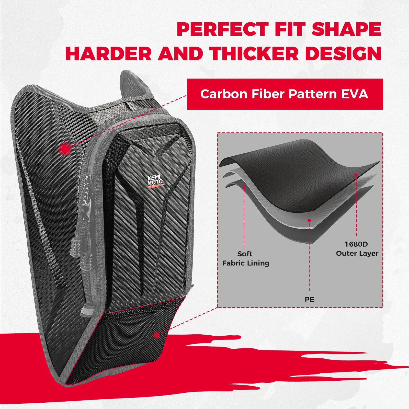 Kemimoto Center Console Bag Compatible With Polaris Slingshot Sl S Le Slr Gt 2024 2023 2022 2021 2020, Upgraded Storage Bags Center Shoulder Console Box Between Seat Storage For Slingshot Accessories