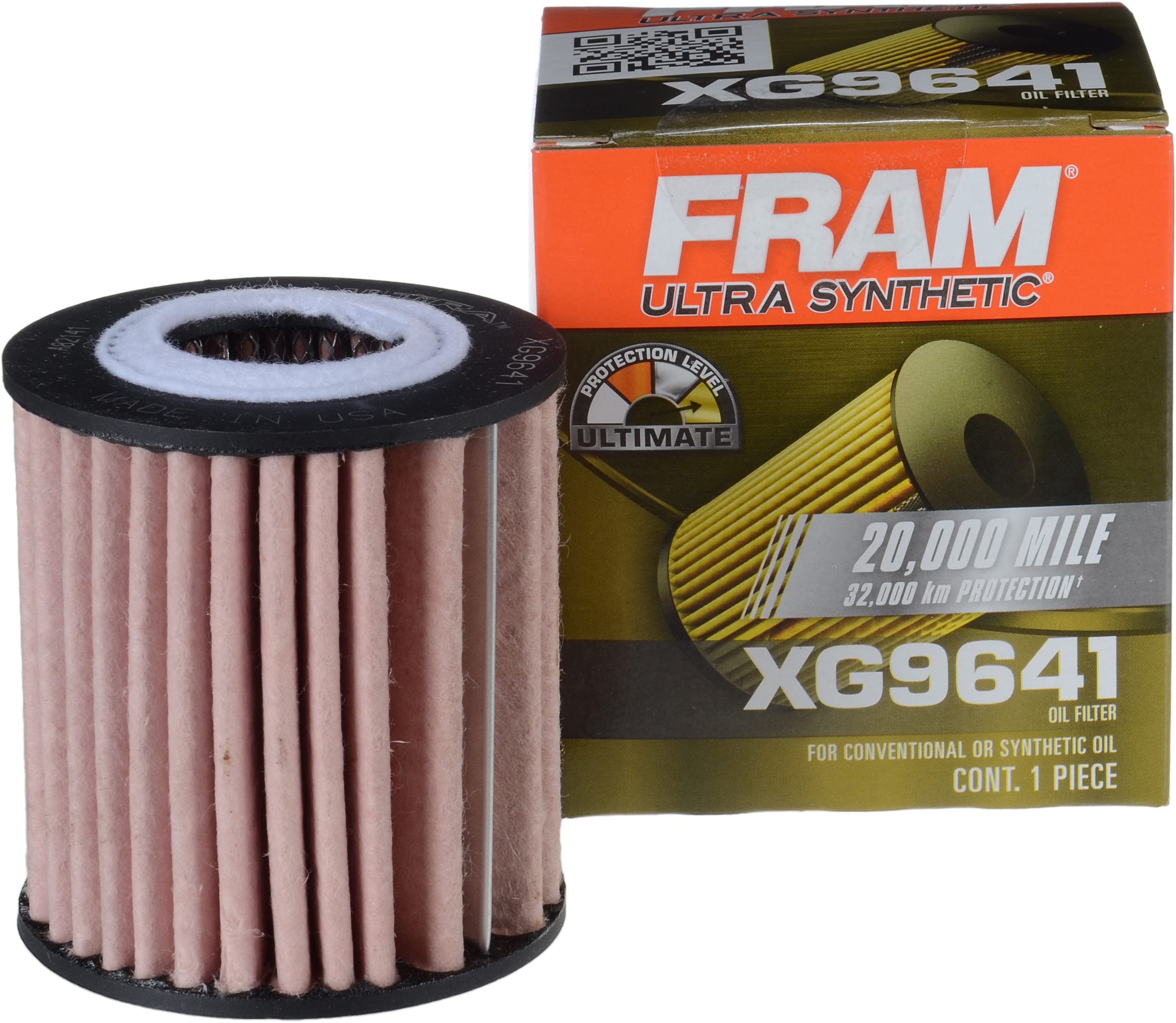 FRAM Ultra Synthetic Automotive Replacement Oil Filter, Designed for Synthetic Oil Changes Lasting up to 20k Miles, XG9641 (Pack