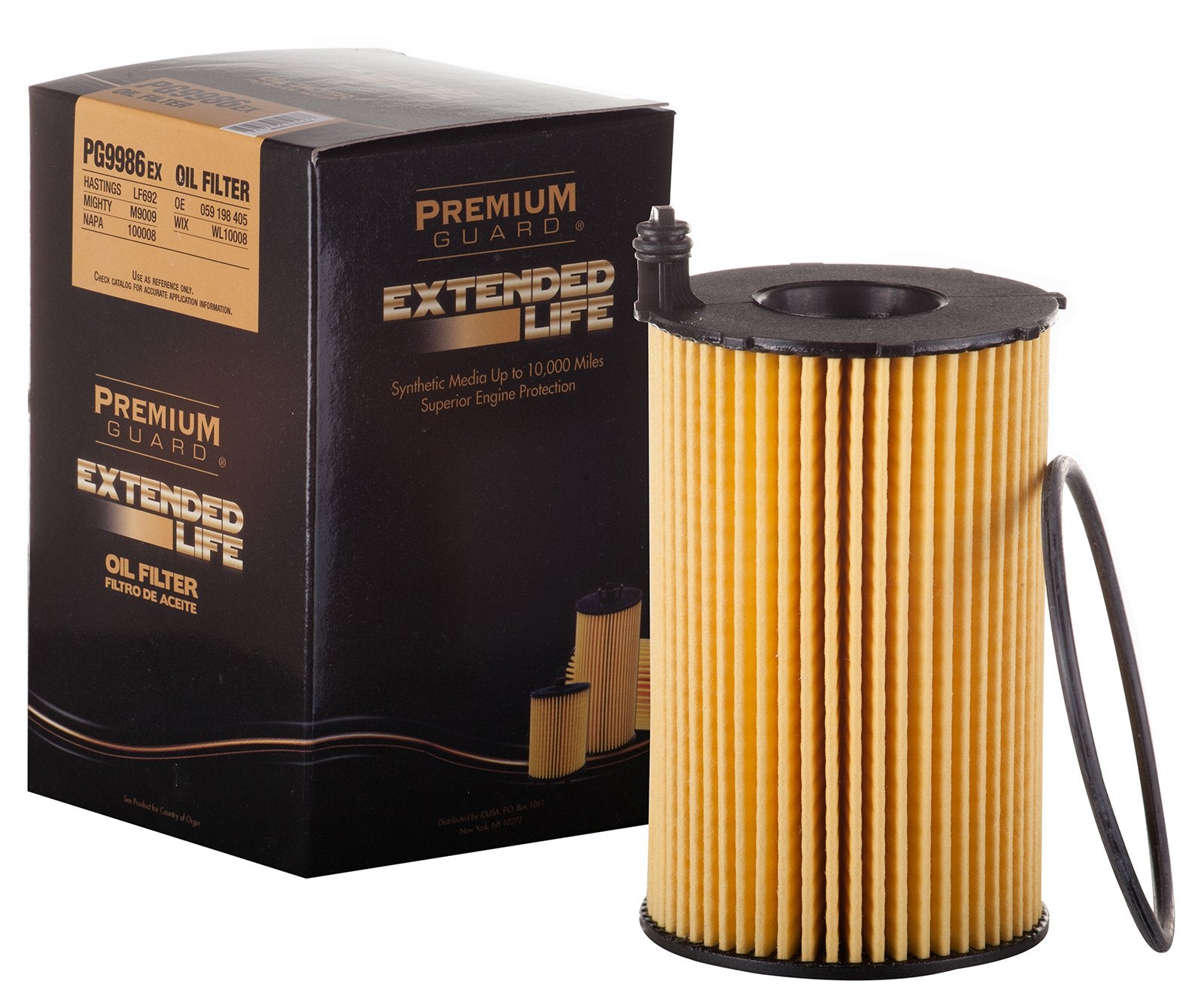Pg Oil Filter, Extended Life Pg9986Ex Fits 2013-16 Audi Q7, 2014-16 Q5, A6 Quattro, A7 Quattro, A8 Quattro, 2013-18 Porsche Caye